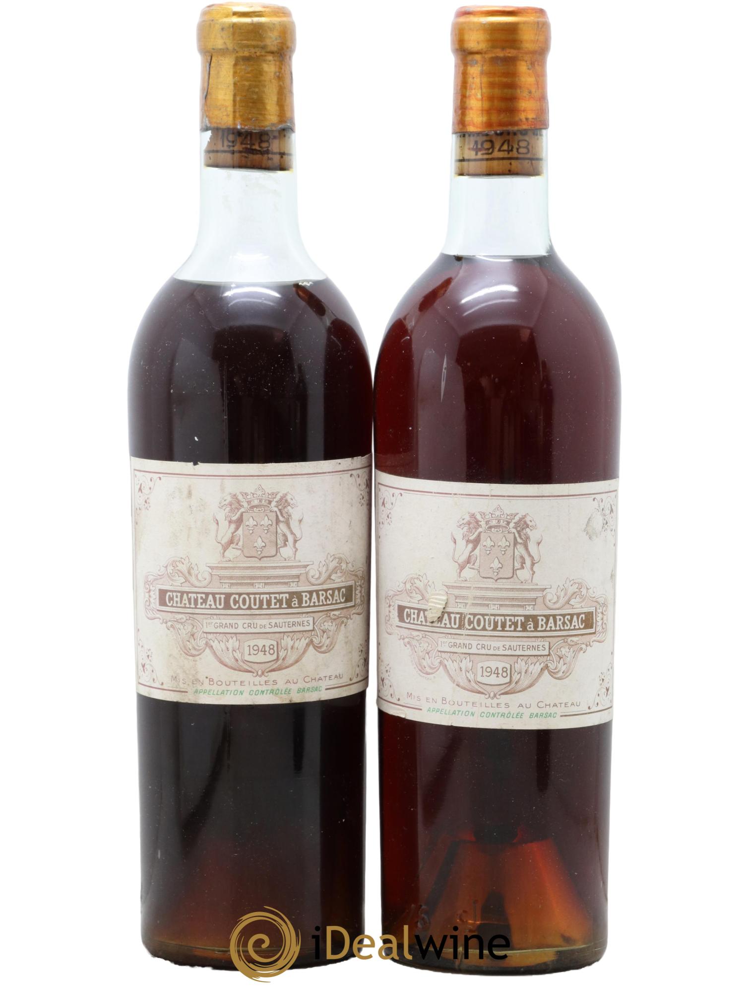 Château Coutet 1er Grand Cru Classé 1948 - Lotto di 2 bottiglie - 0