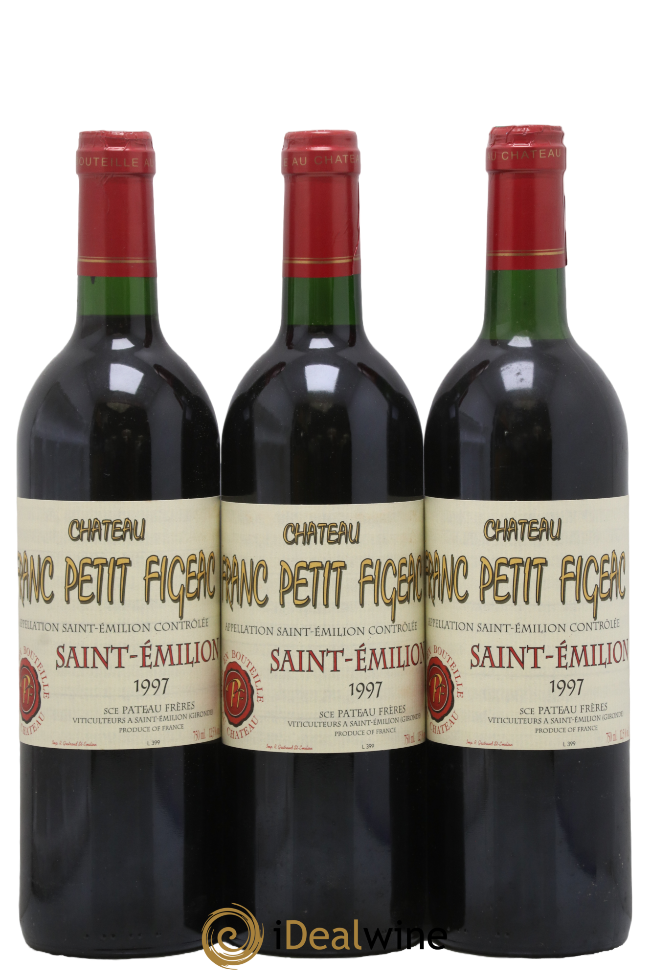 Saint-Émilion Château Franc Petit Figeac 1997 - Lot of 3 bottles - 0
