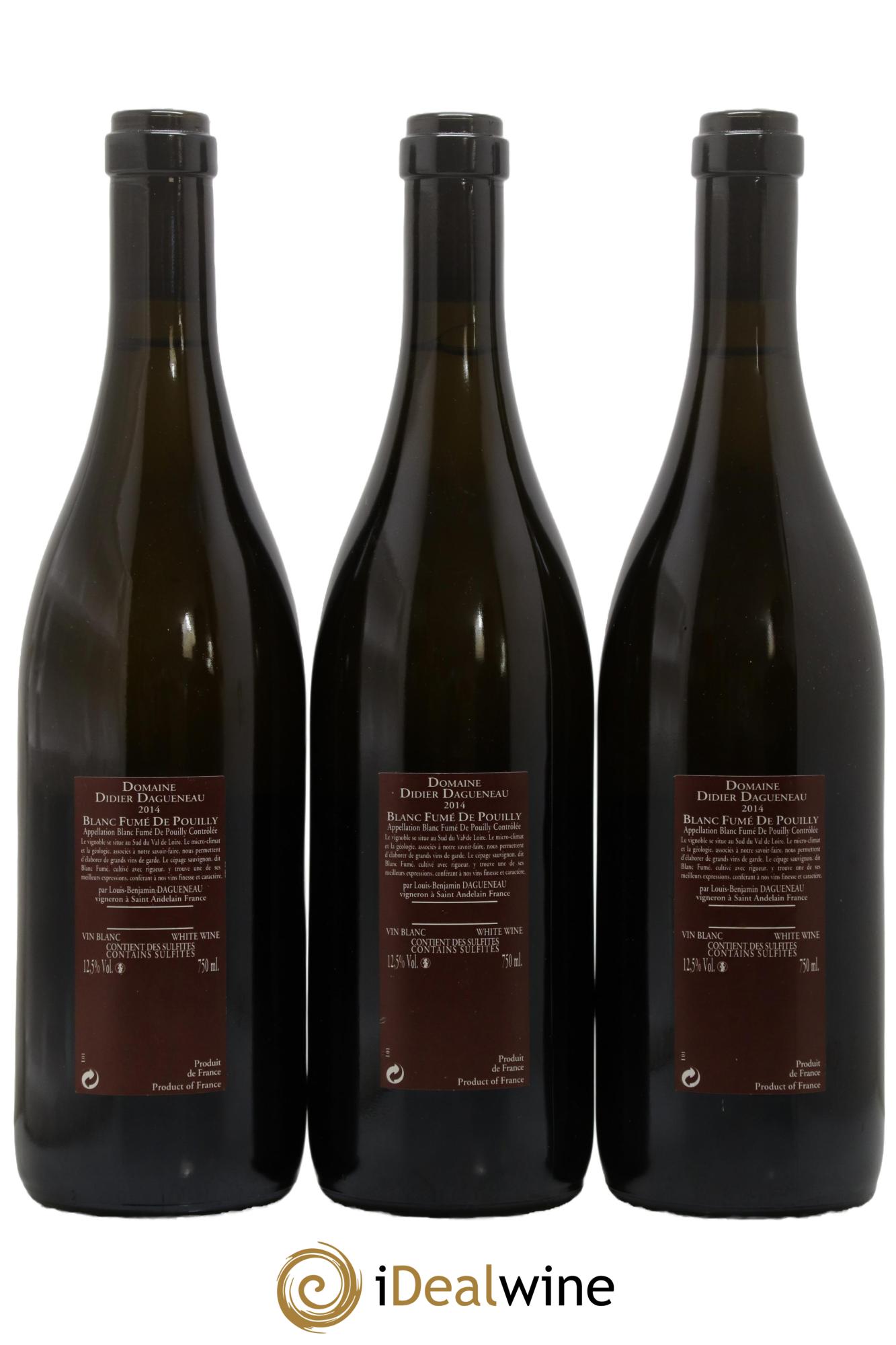 Vin de France (anciennement Pouilly-Fumé) Pur Sang Dagueneau (Domaine Didier - Louis-Benjamin) 2014 - Lot of 3 bottles - 1