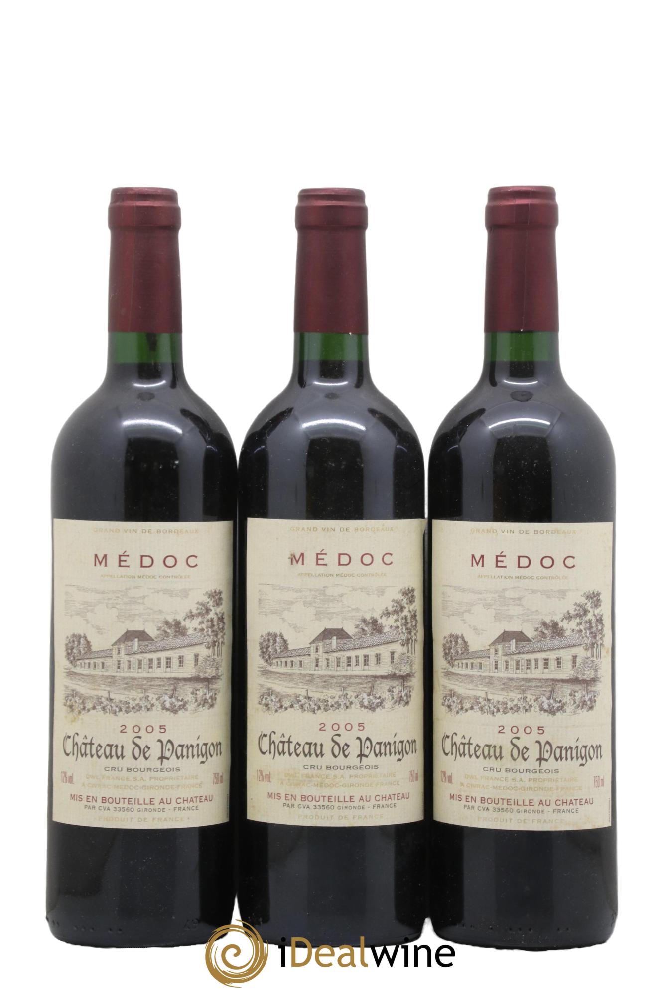 Château de Panigon Cru Bourgeois 2005 - Lotto di 3 bottiglie - 0