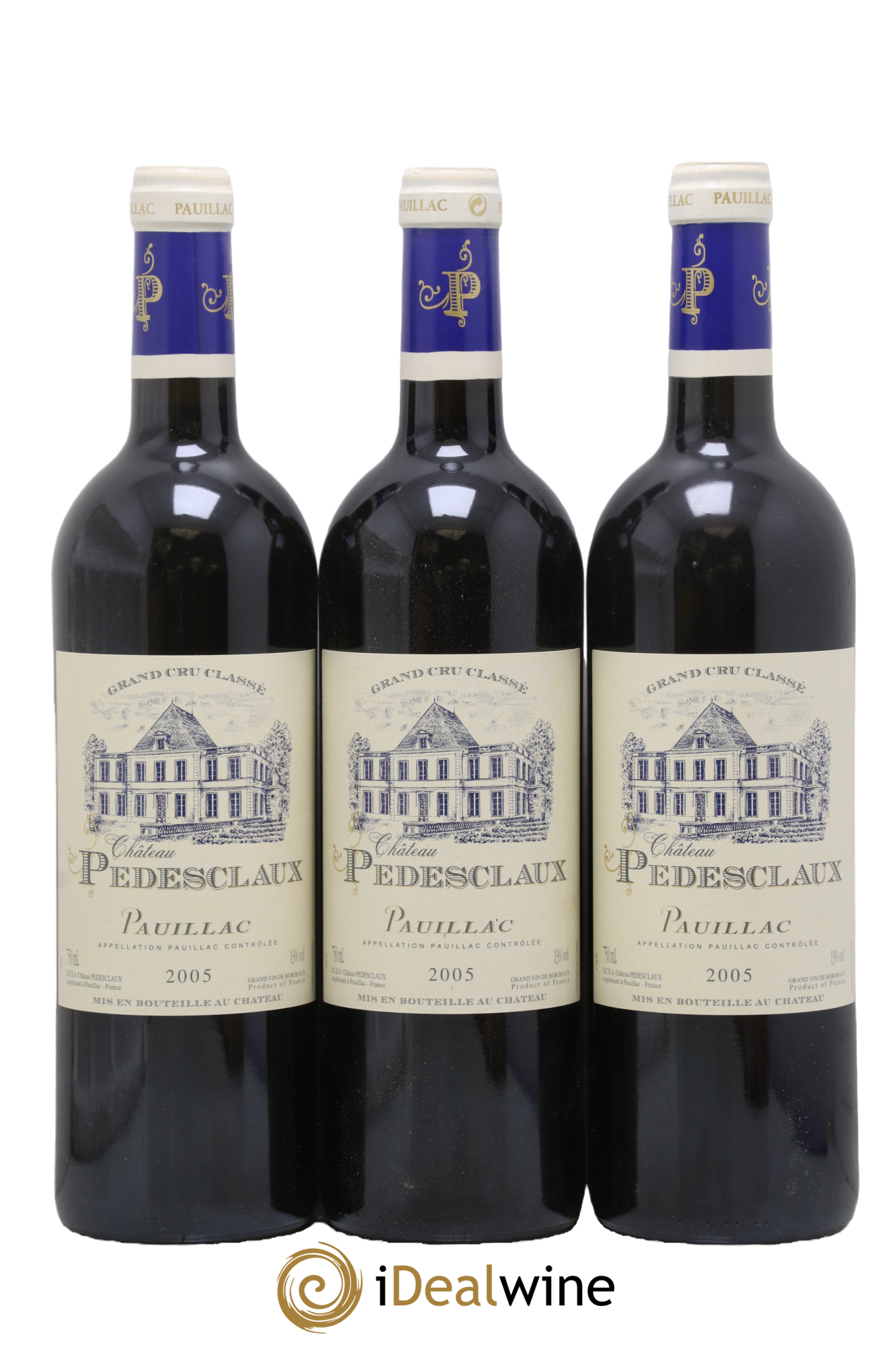 Château Pedesclaux 5ème Grand Cru Classé 2005 - Lot of 3 bottles - 0