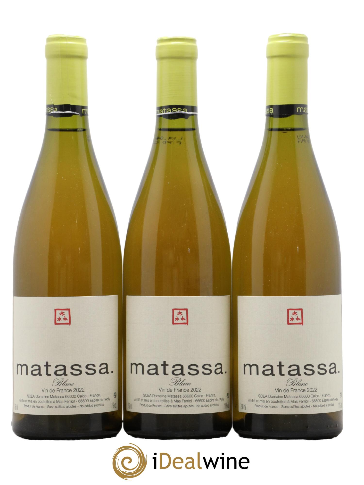 Vin de France Matassa 2022 - Lot de 3 bouteilles - 0