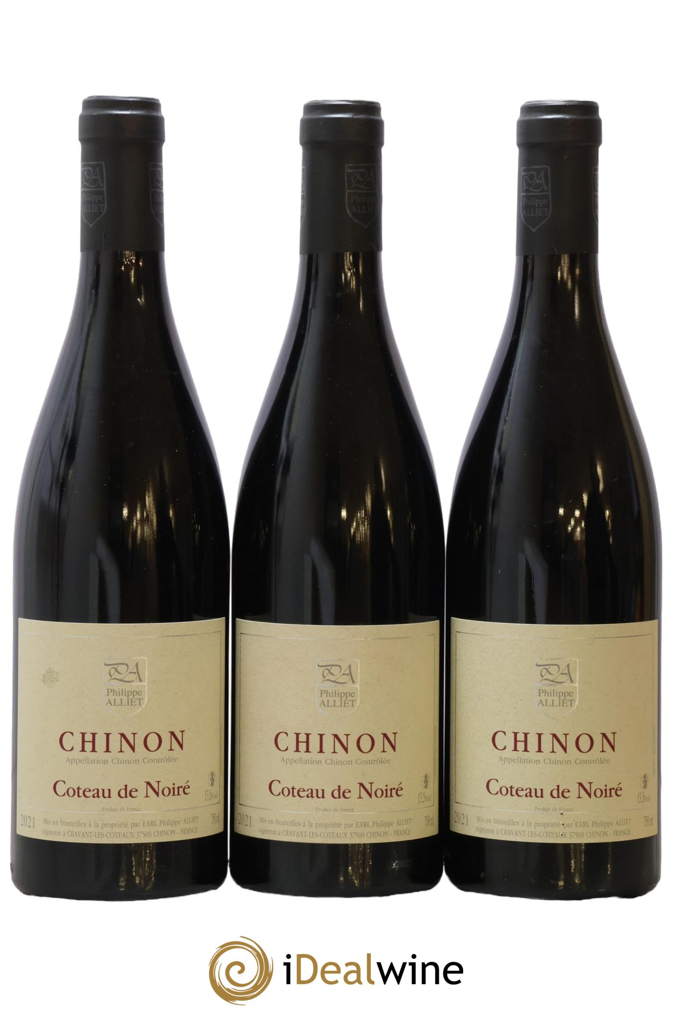 Chinon Coteau de Noiré Philippe Alliet 2021 - Lot de 3 bouteilles - 0