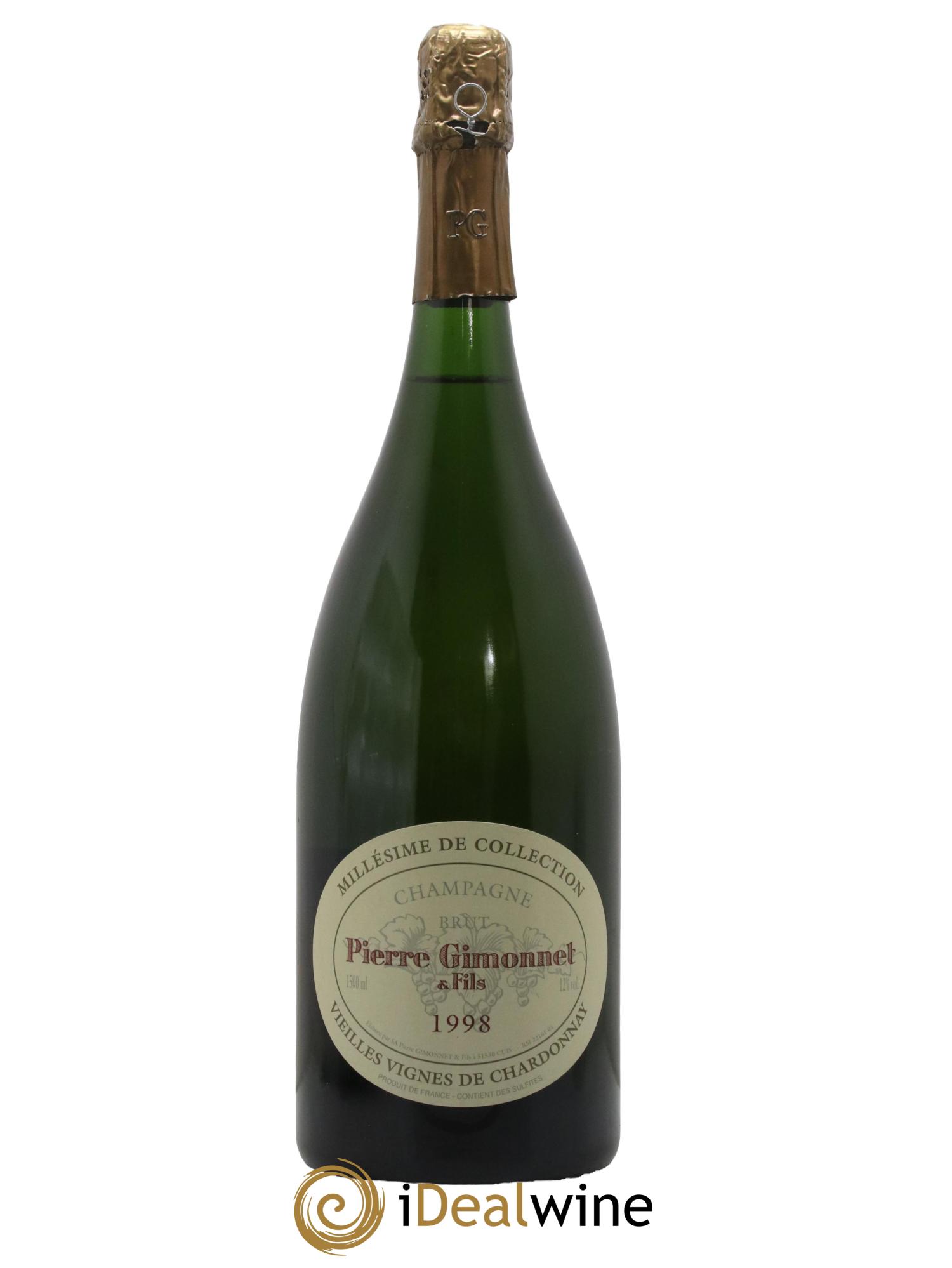 Champagne Vieilles Vignes de Chardonnay Domaine Pierre Gimonnet 1998 - Lot de 1 magnum - 0