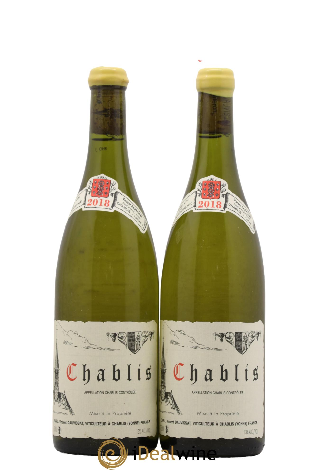 Chablis Vincent Dauvissat (Domaine) 2018 - Lot de 2 bouteilles - 0