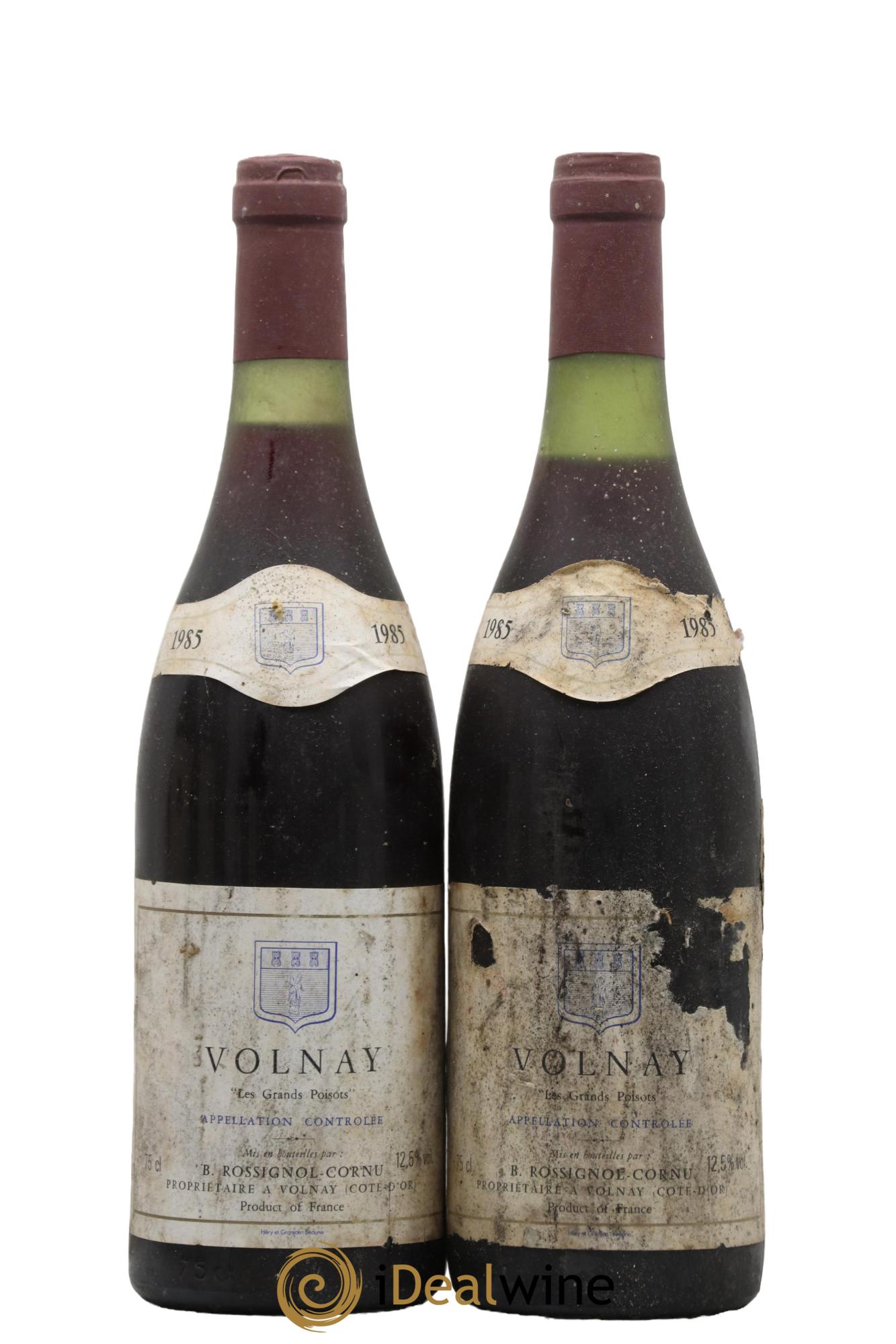 Volnay Les Grands Poisots Rossignol Cornu 1985 - Lot de 2 bouteilles - 0
