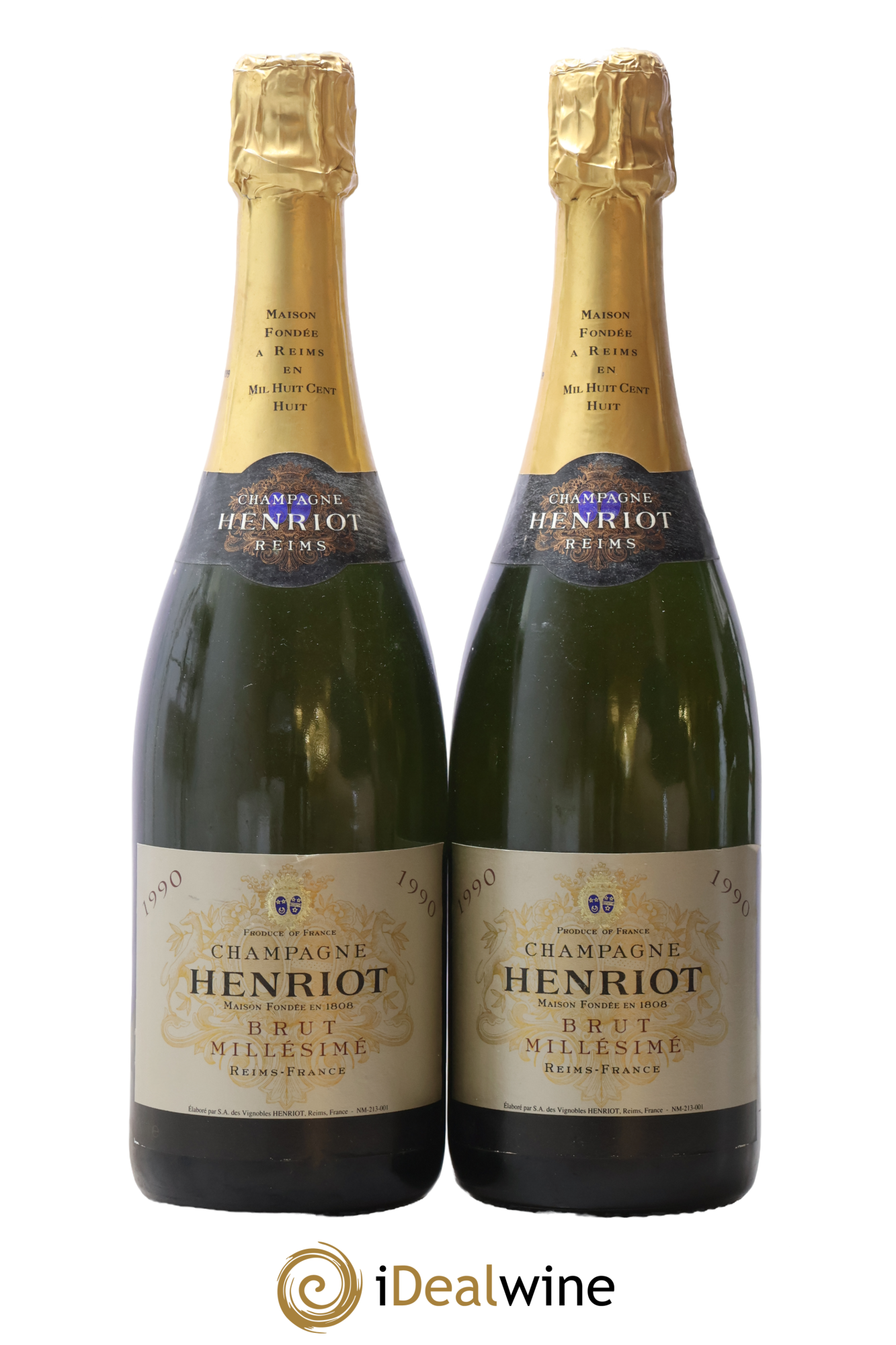 Brut Millésimé Henriot 1990 - Lot de 2 bouteilles - 0