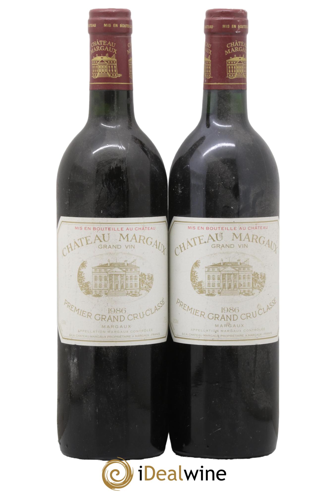 Château Margaux 1er Grand Cru Classé 1986 - Lot of 2 bottles - 0