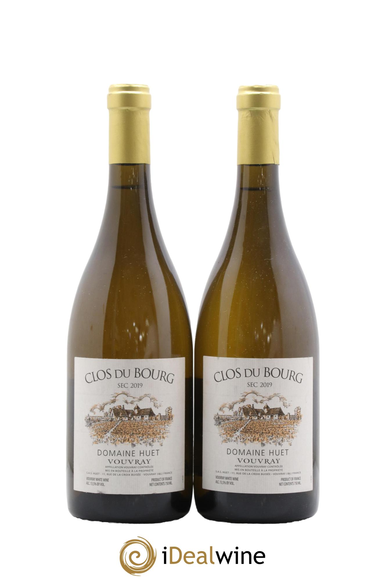 Vouvray Clos du Bourg Sec Domaine Huet 2019 - Lot of 2 bottles - 0
