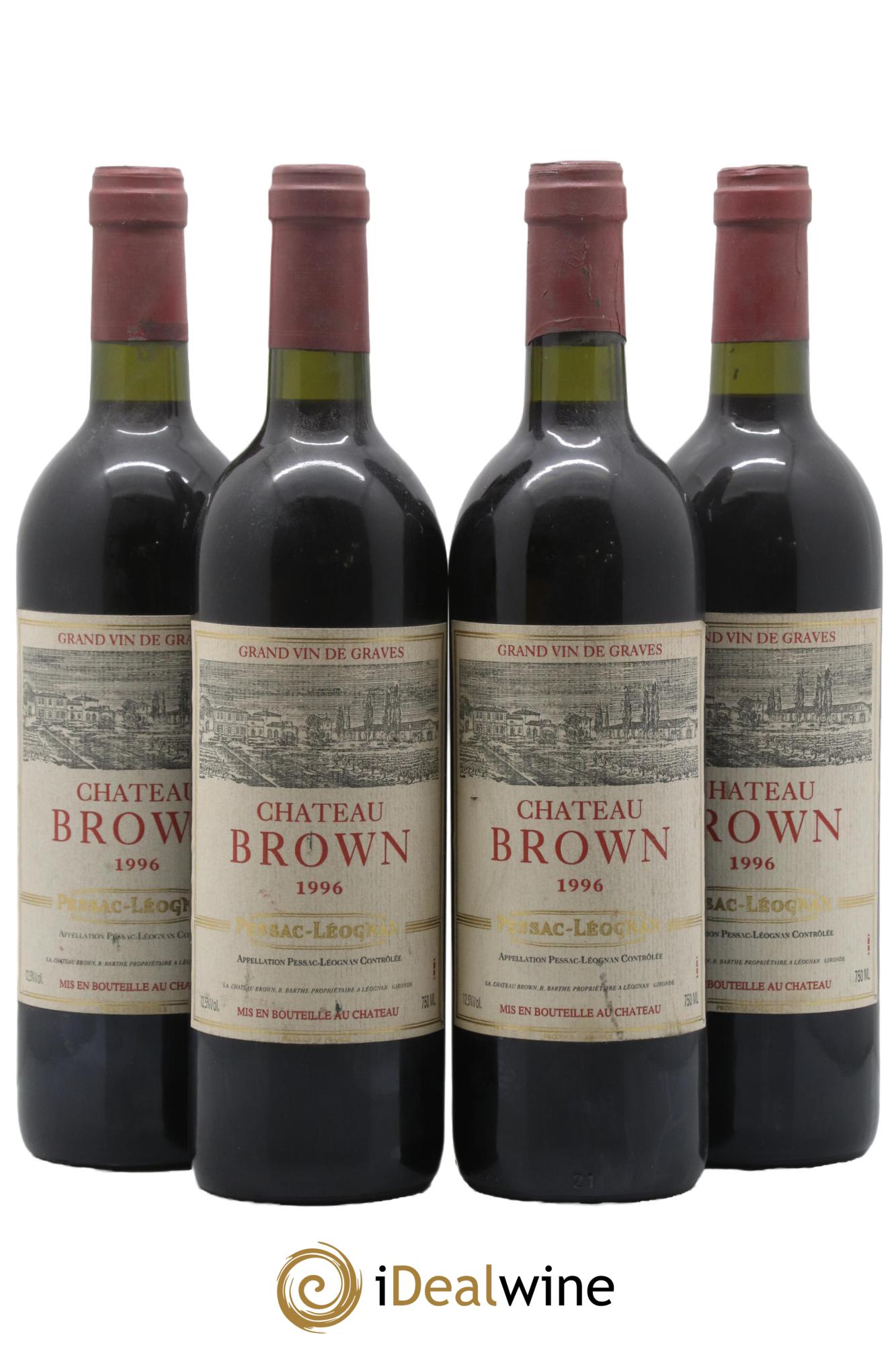Château Brown 1996 - Lot de 4 bouteilles - 0