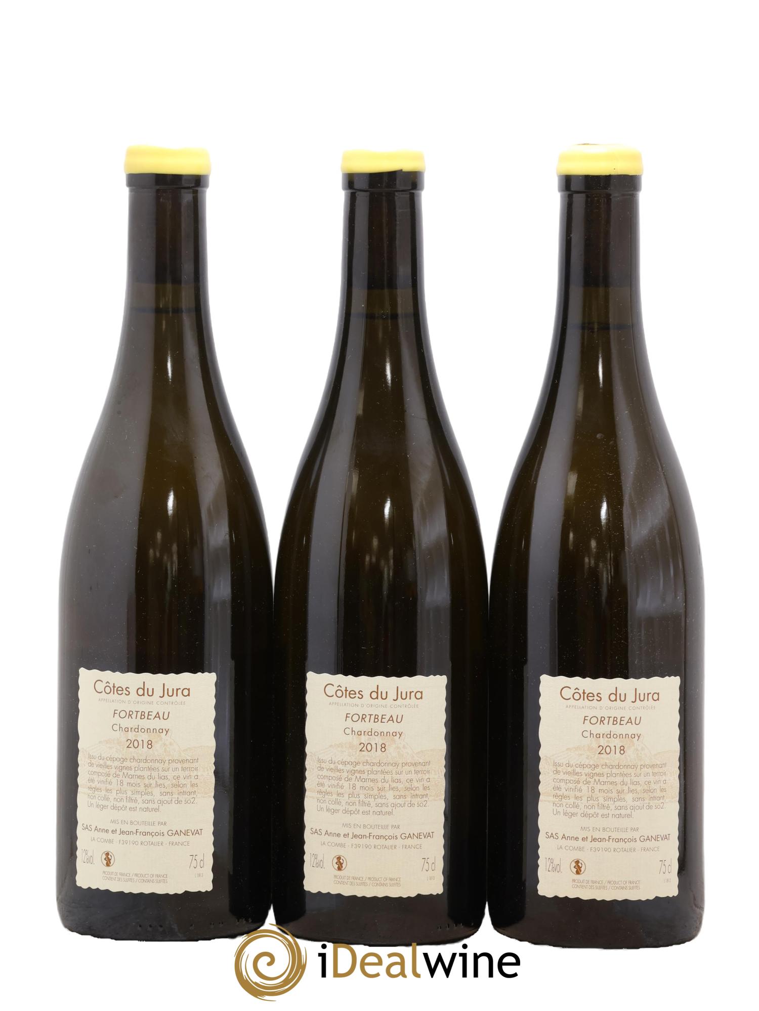 Vin de France (anciennement Côtes du Jura) Fortbeau Anne et Jean François Ganevat 2018 - Lot de 3 bouteilles - 1