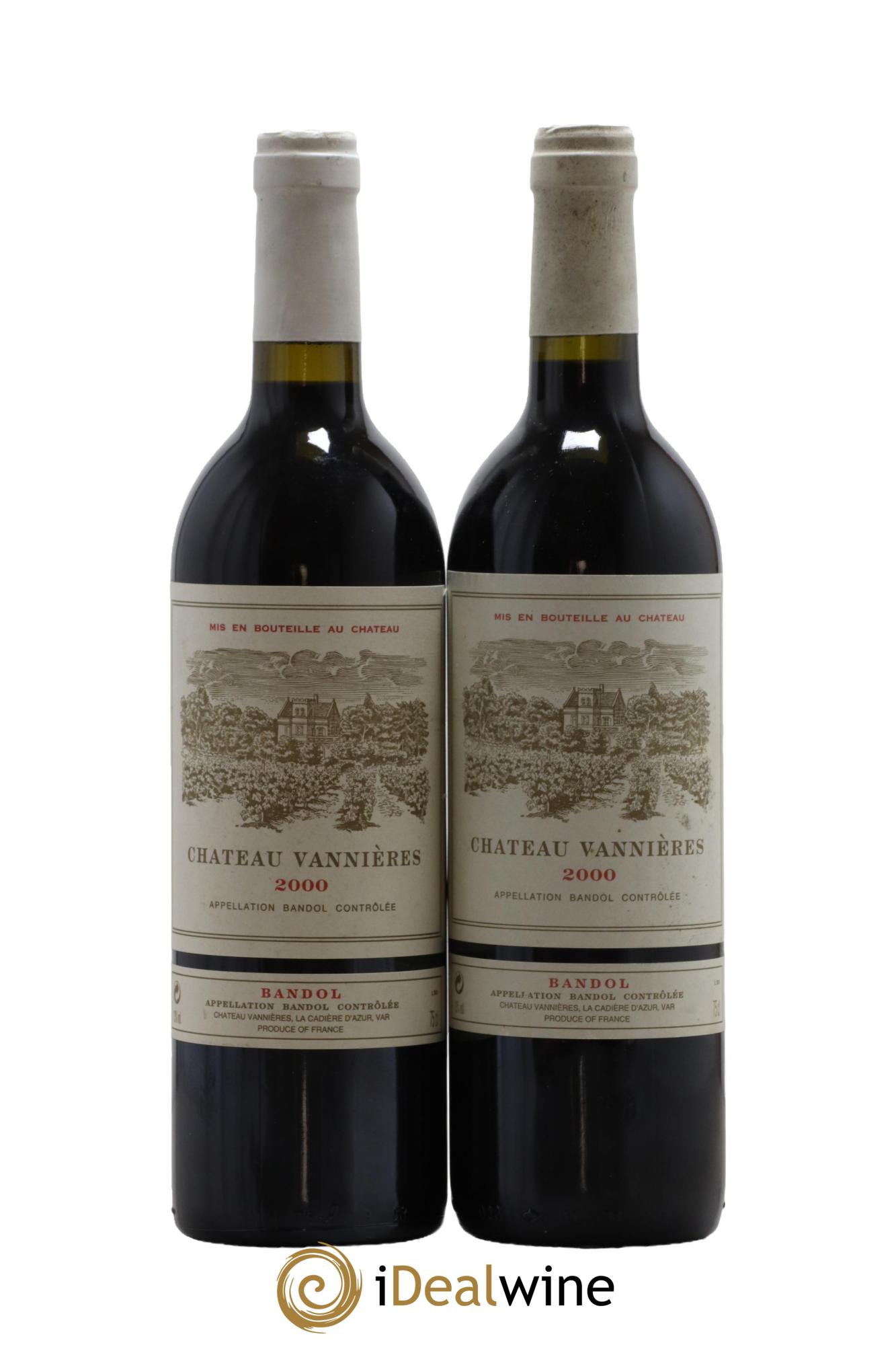 Bandol Château Vannières Éric et Charles-Éric Boisseaux 2000 - Lot de 2 bouteilles - 0