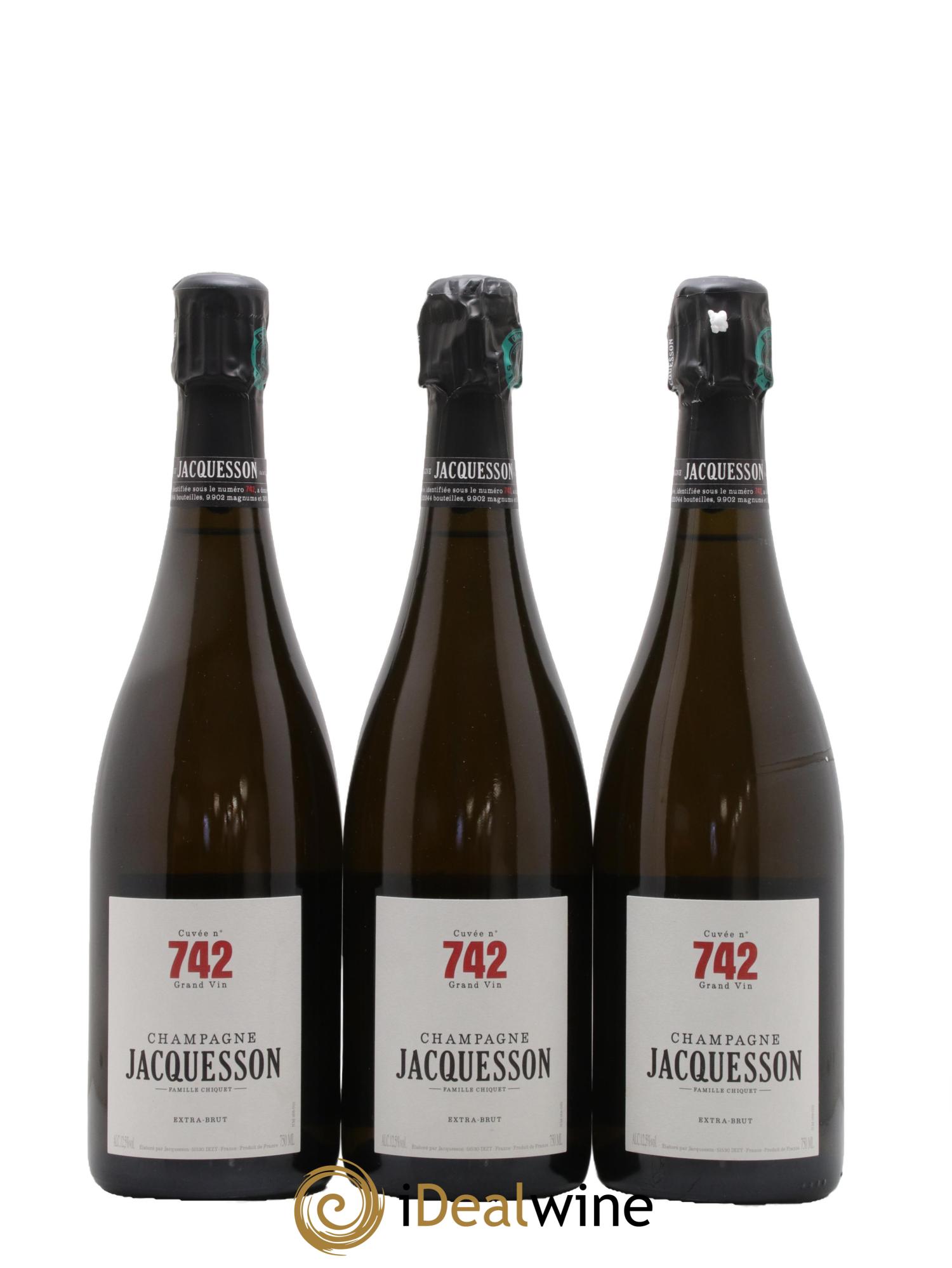Cuvée 742 Extra-Brut Jacquesson - Lot de 3 bouteilles - 0
