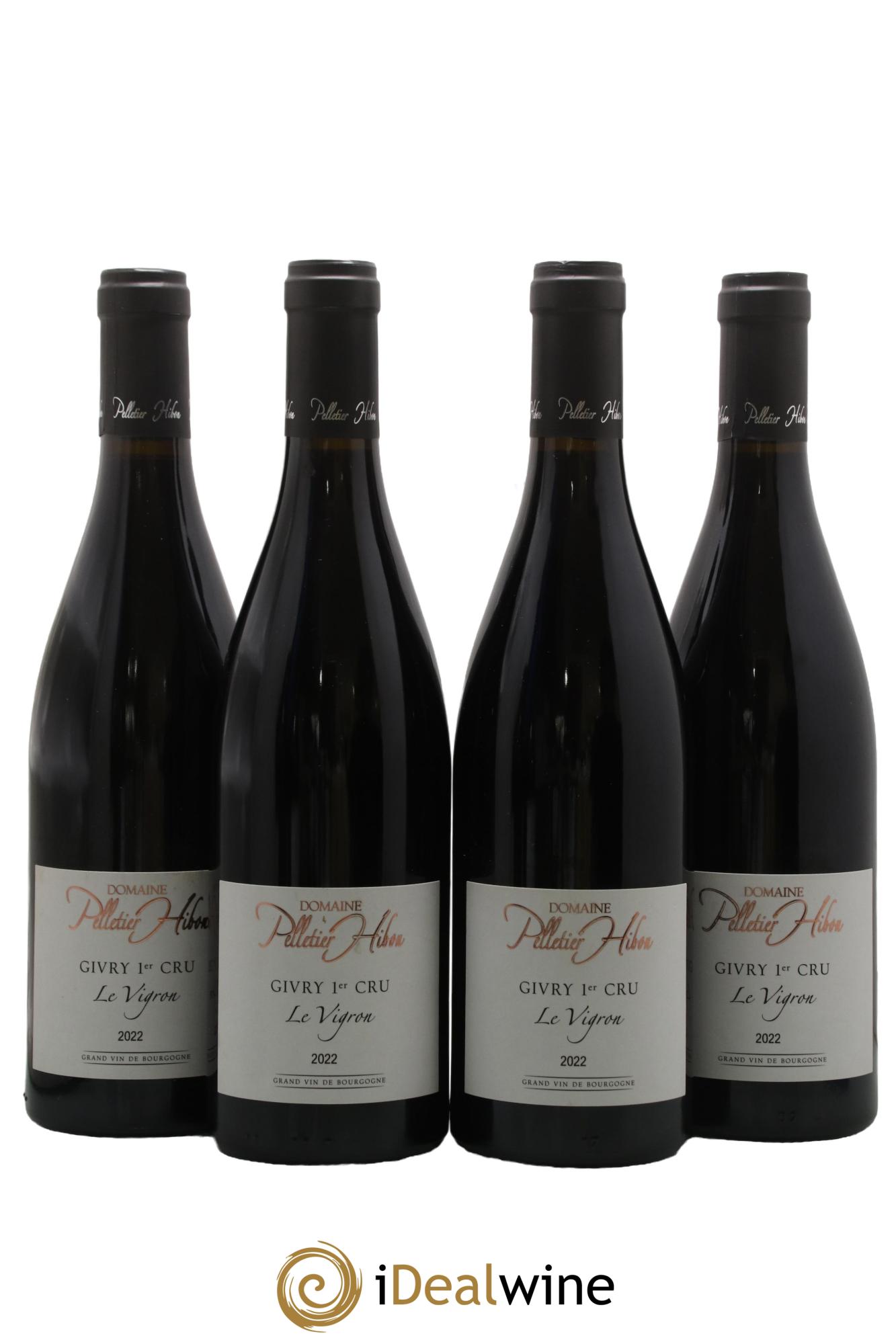 Givry 1er Cru Le Vigron Pelletier Hibon 2022 - Lot de 4 bouteilles - 0