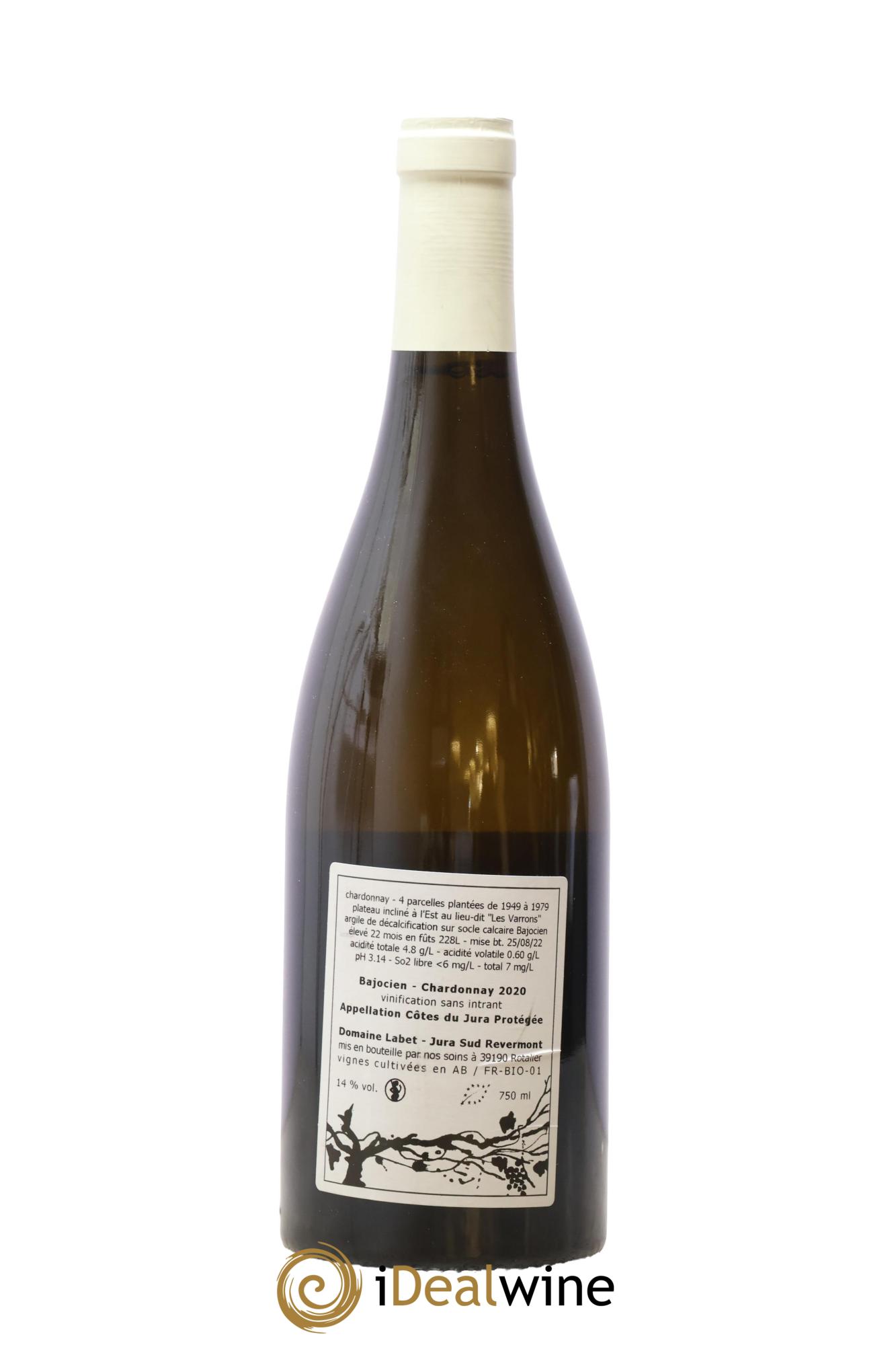 Côtes du Jura Chardonnay Bajocien Romain - Julien - Charline Labet 2020 - Posten von 1 Flasche - 1