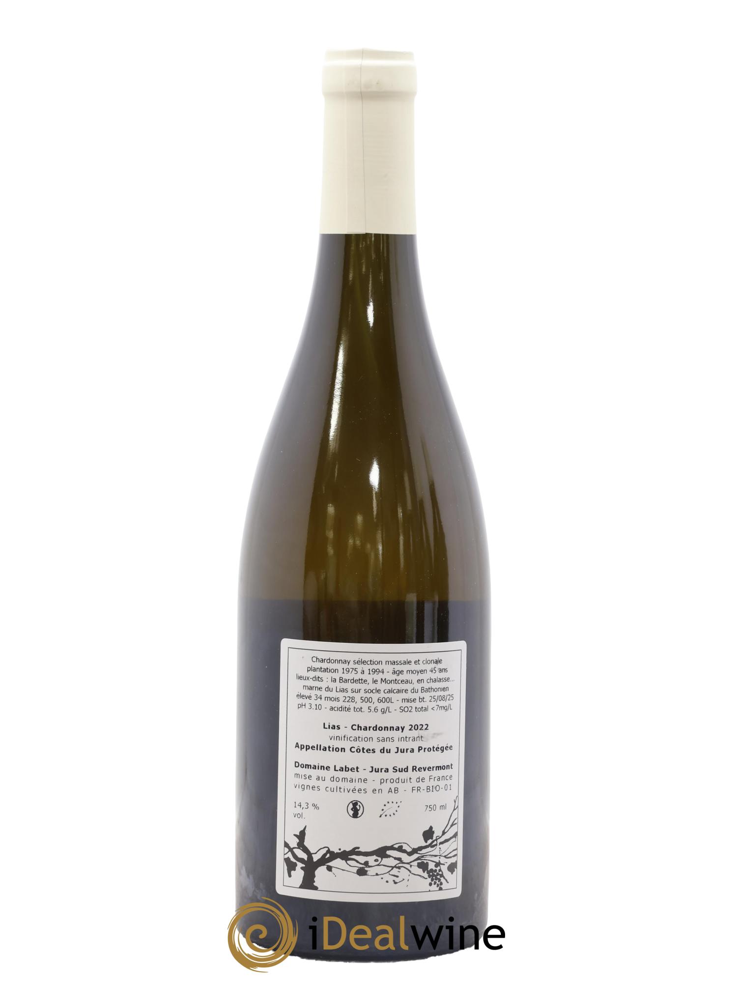 Côtes du Jura Chardonnay Lias Romain - Julien  - Charline Labet 2022 - Posten von 1 Flasche - 1