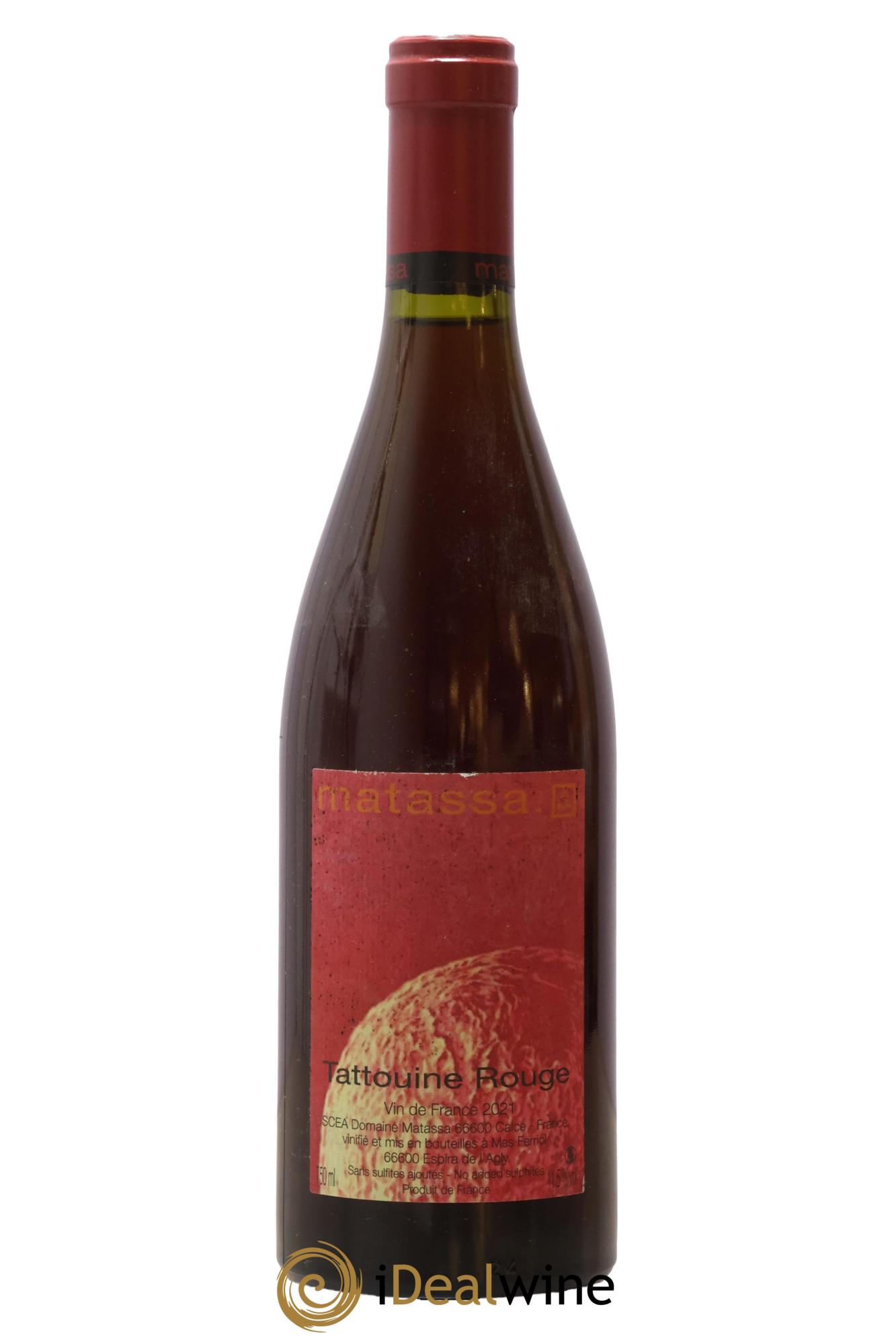 Vin de France Tattouine Matassa 2021 - Lot de 1 bouteille - 0