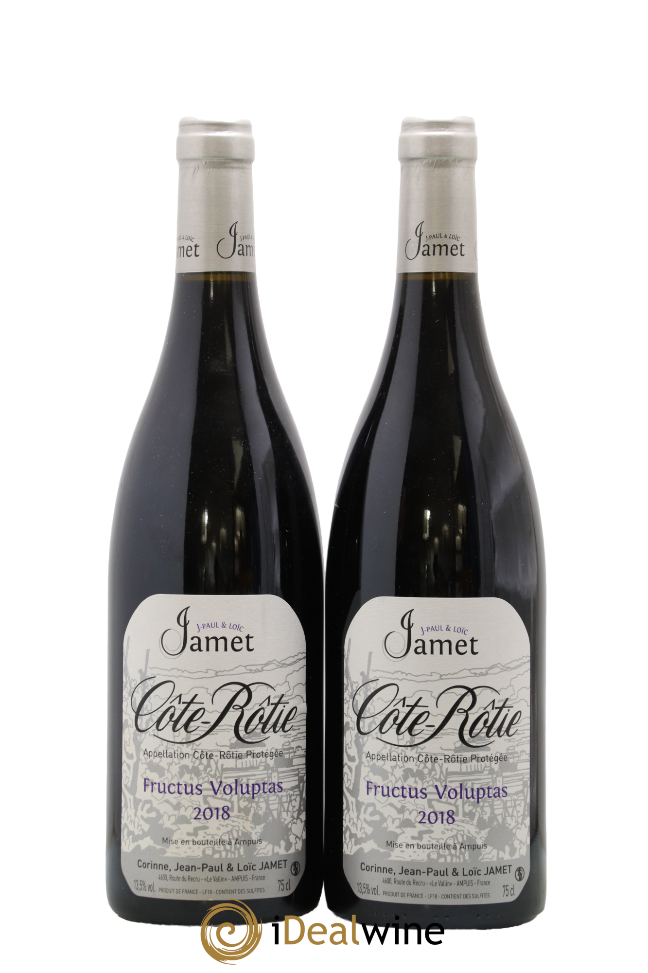 Côte-Rôtie Fructus Voluptas Jamet (Domaine) 2018 - Lot de 2 bouteilles - 0