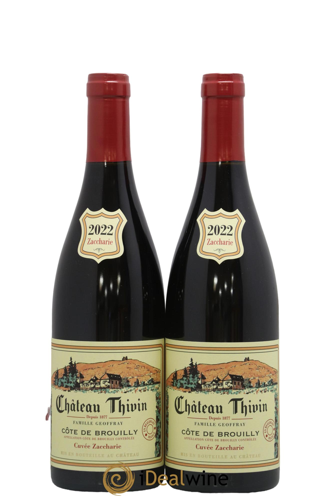 Côte de Brouilly Cuvée Zaccharie Château Thivin 2022 - Posten von 2 Flaschen - 0