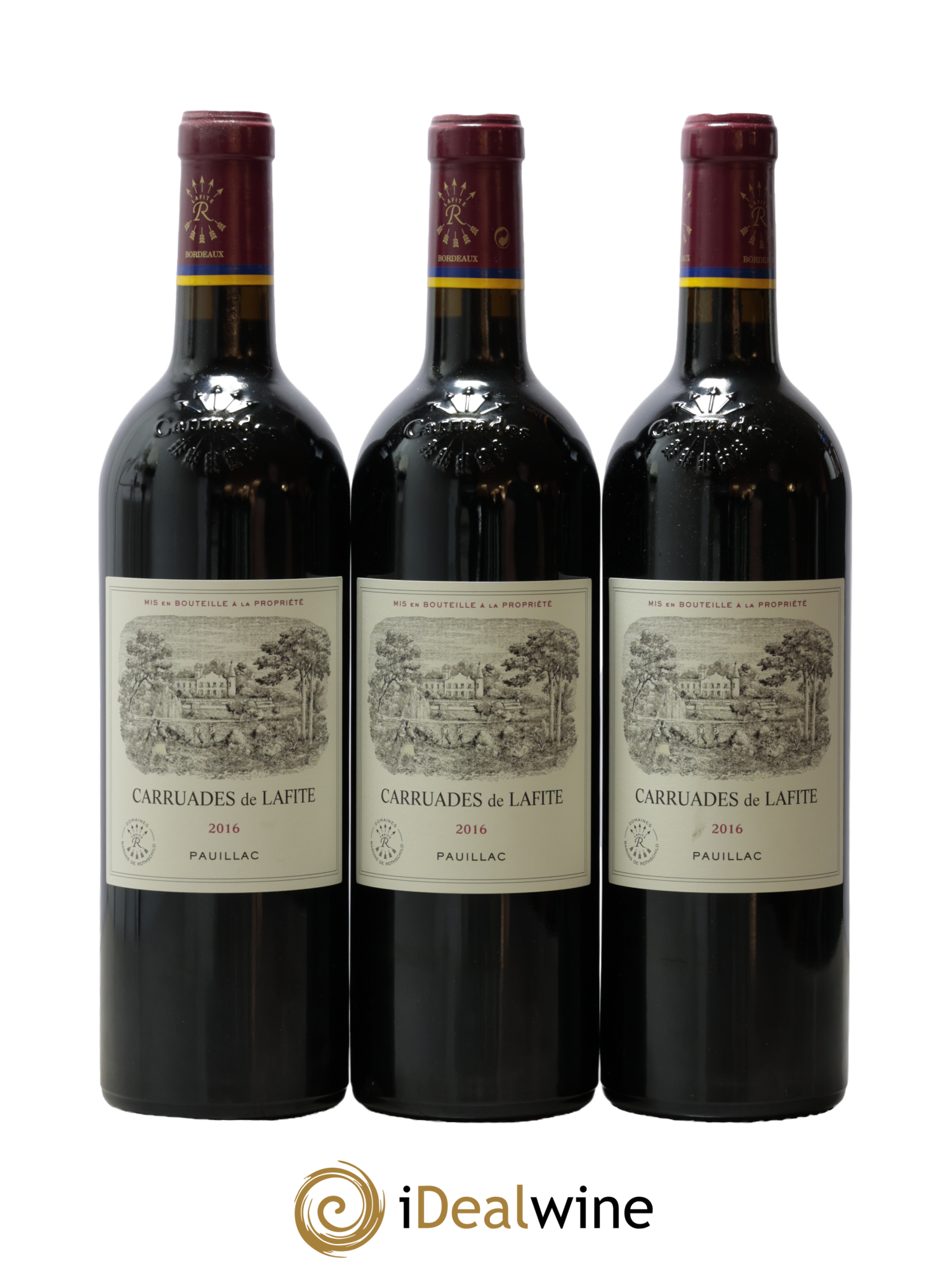 Carruades de Lafite Rothschild Second Vin 2016 - Lot de 3 bouteilles - 0