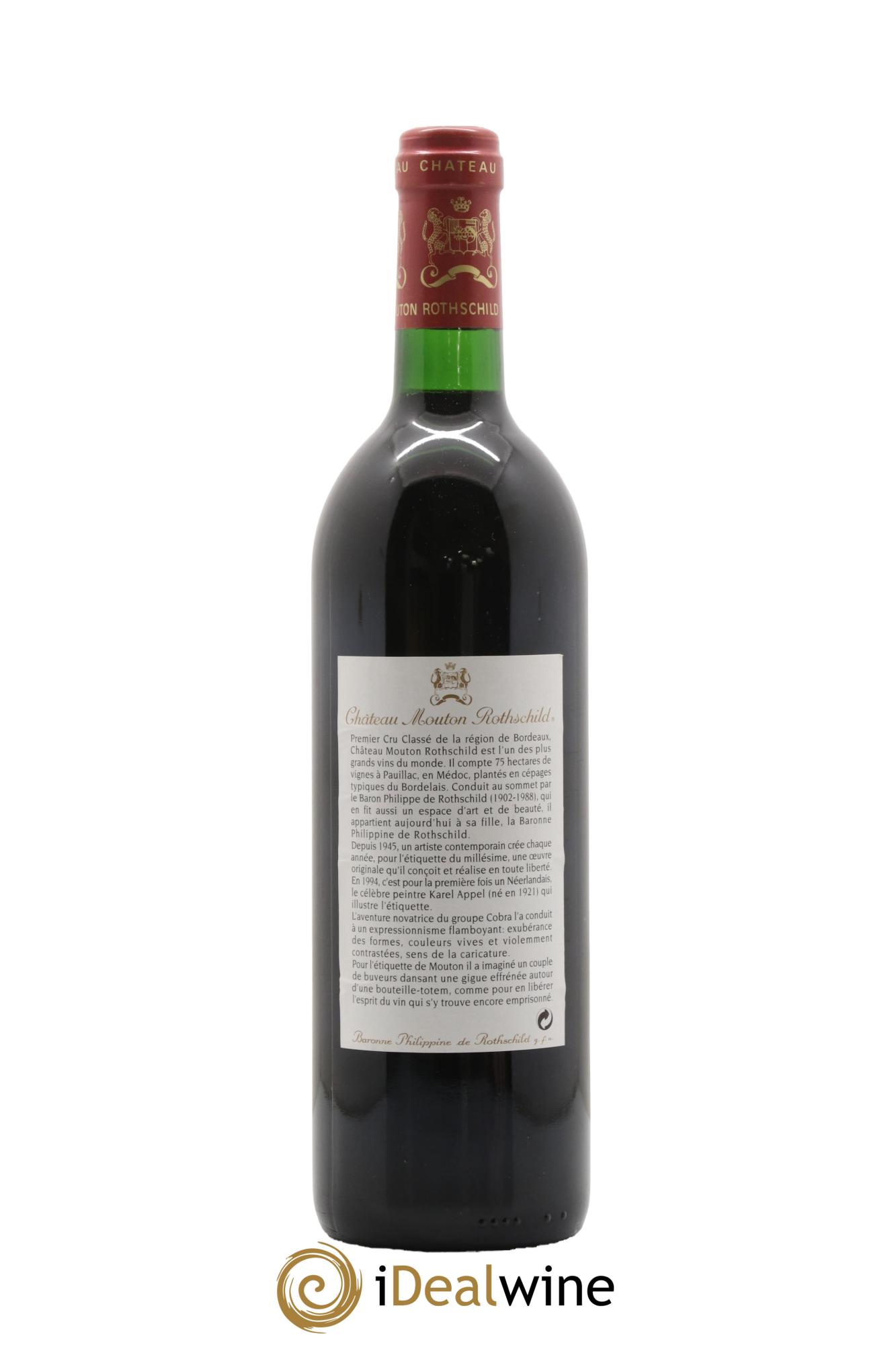 Château Mouton Rothschild 1er Grand Cru Classé 1994 - Lot de 1 bouteille - 1