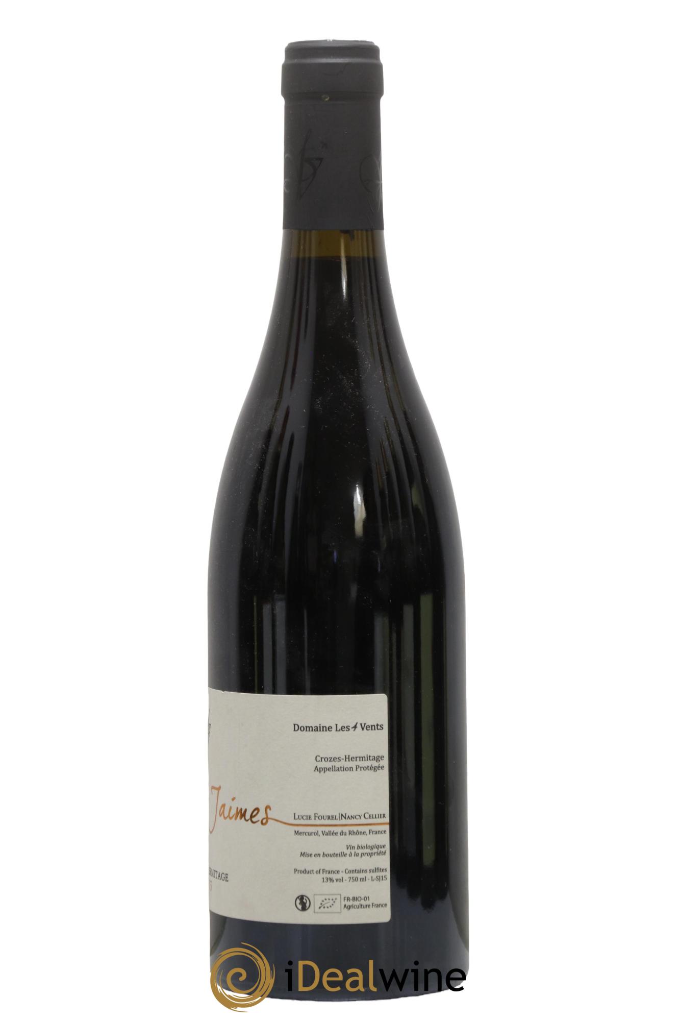 Crozes-Hermitage Saint-Jaimes Les 4 vents (anciennement Domaine de Lucie) 2015 - Lot de 1 bouteille - 1