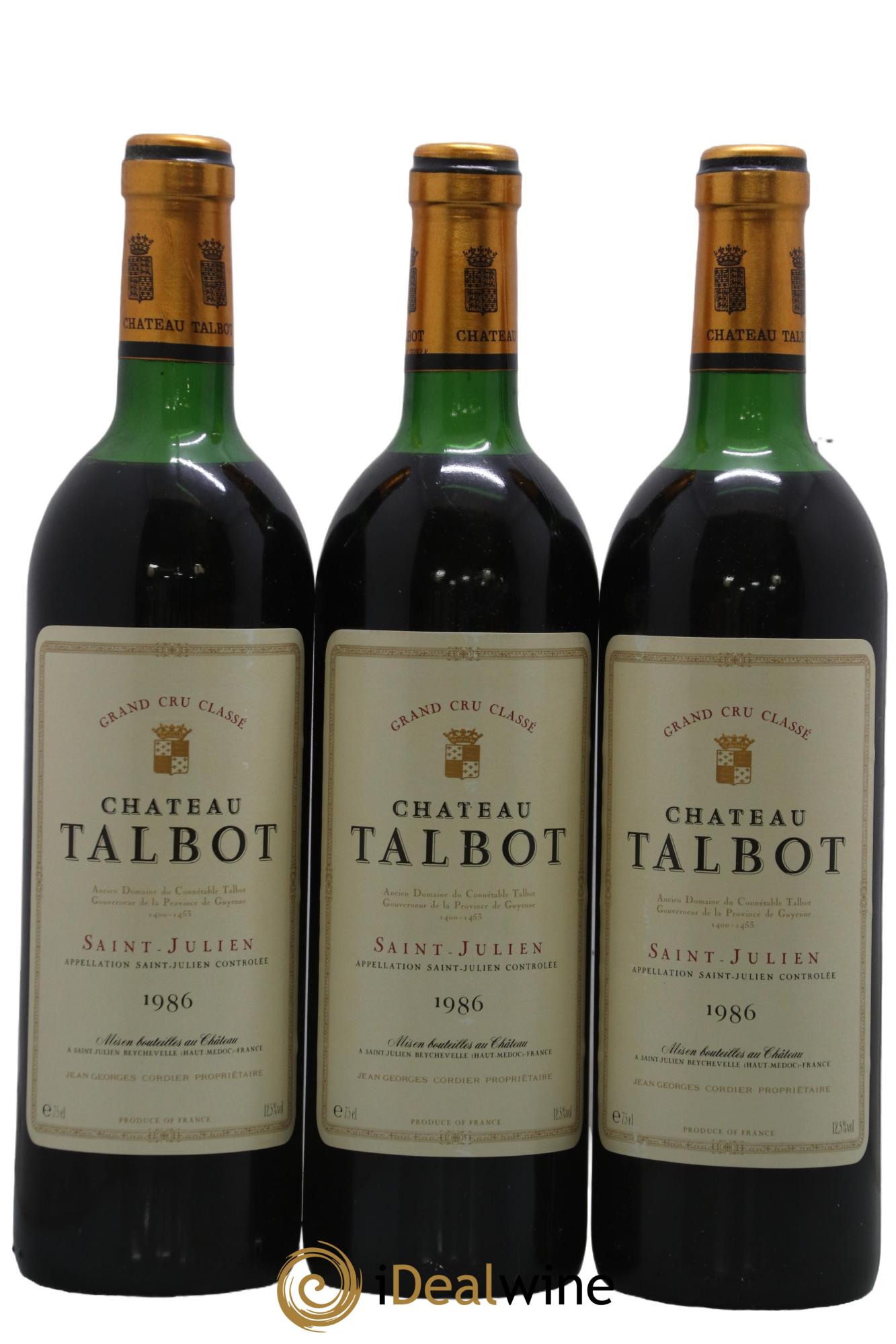 Château Talbot 4ème Grand Cru Classé 1986 - Lot of 12 bottles - 2