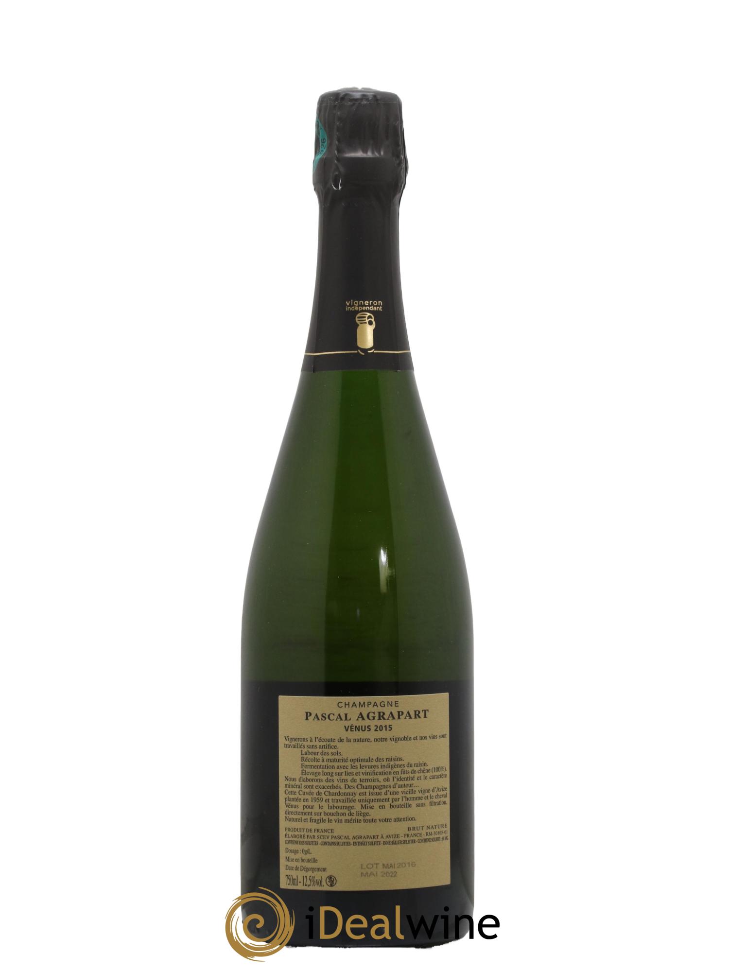Vénus Blanc de Blancs Brut Nature Pascal Agrapart 2015 - Posten von 1 Flasche - 1