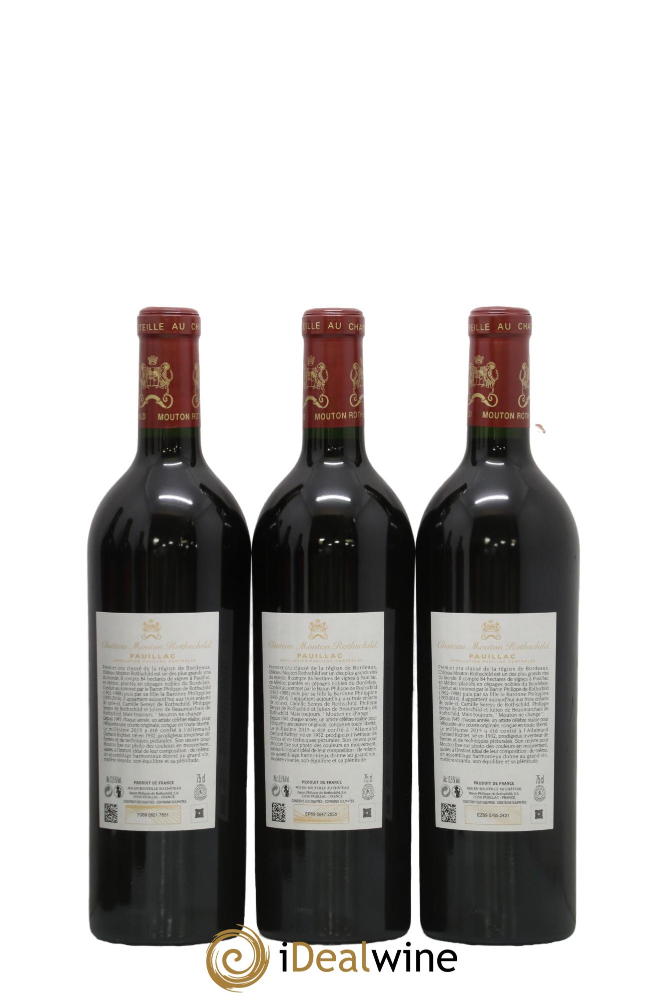 Château Mouton Rothschild 1er Grand Cru Classé 2015 - Lotto di 6 bottiglie - 3