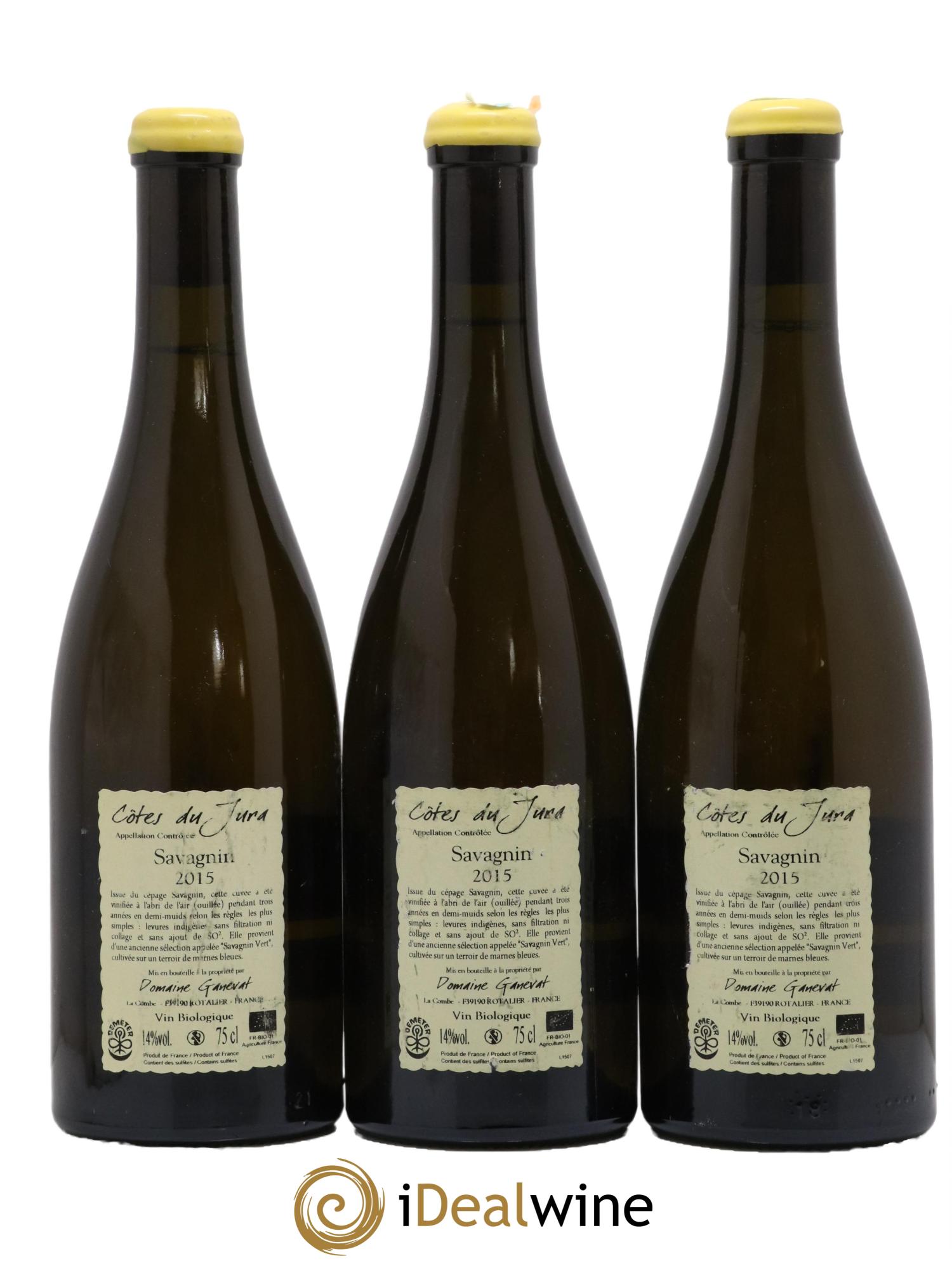 Côtes du Jura Les Chalasses Marnes Bleues Jean-François Ganevat (Domaine) 2015 - Lot de 3 bouteilles - 1