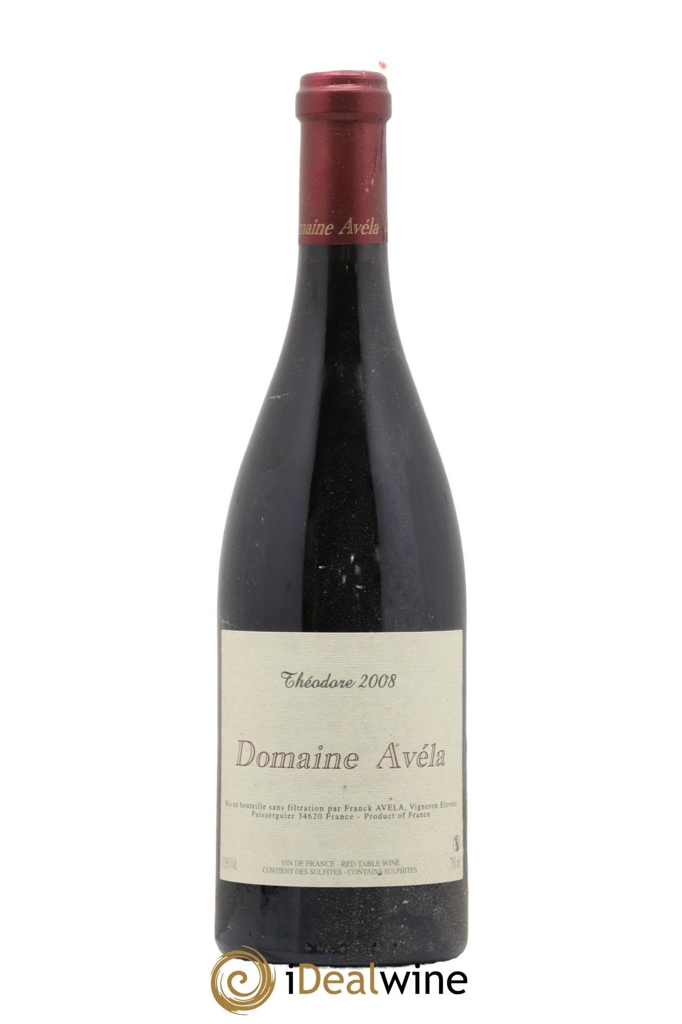 Vin de France Théodore Avéla 2008 - Lot de 1 bouteille - 0
