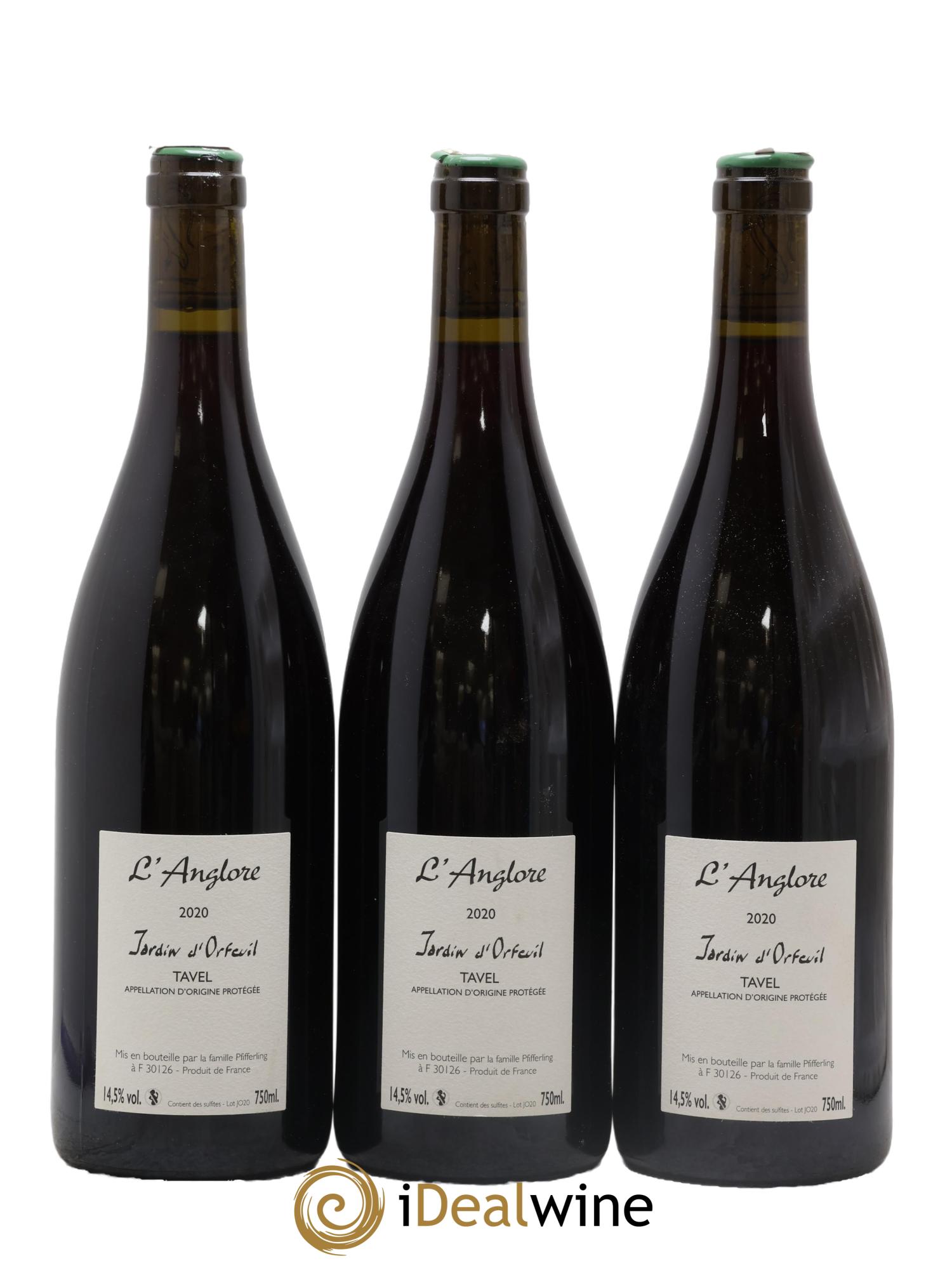 Tavel Jardin D'Orfeuil L'Anglore 2020 - Posten von 3 Flaschen - 1