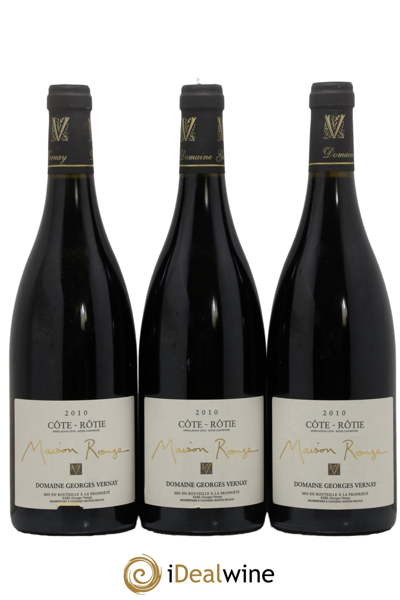 Côte-Rôtie Maison Rouge Georges Vernay 2010 - Lotto di 3 bottiglie - 0