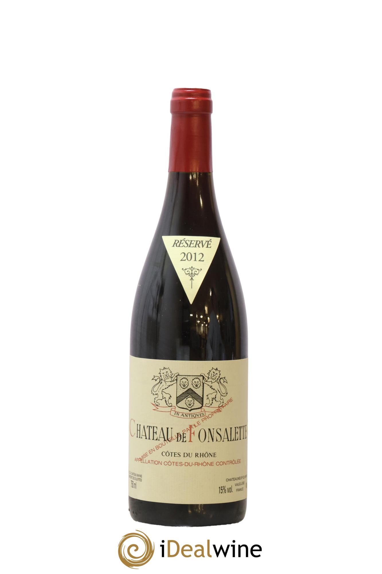 Côtes-du-Rhône Château de Fonsalette Emmanuel Reynaud 2012 - Lot of 1 bottle - 0
