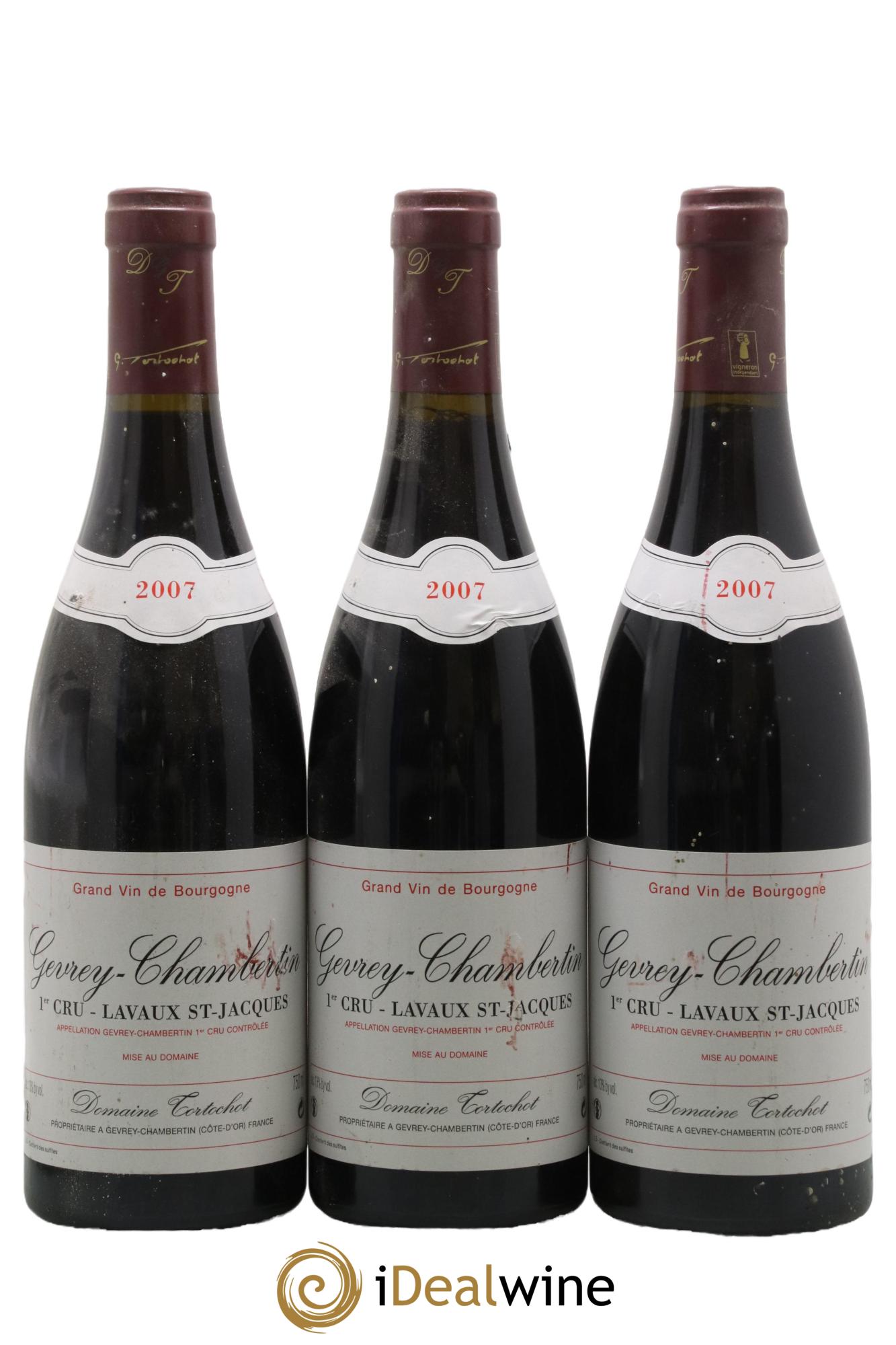 Gevrey-Chambertin 1er Cru Lavaux Saint Jacques Tortochot (Domaine) 2007 - Lot de 3 bouteilles - 0