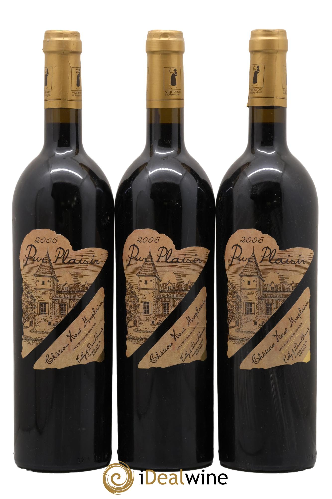 Cahors Pur Plaisir Château Haut-Montplaisir 2006 - Posten von 3 Flaschen - 0