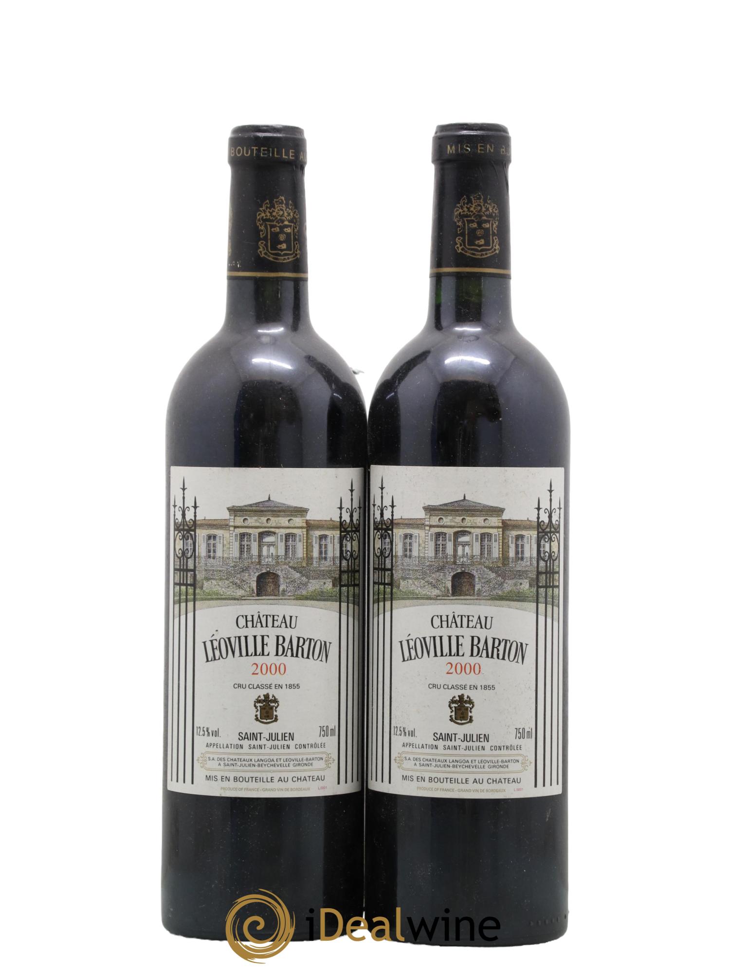 Château Léoville Barton 2ème Grand Cru Classé 2000 - Lot de 2 bouteilles - 0