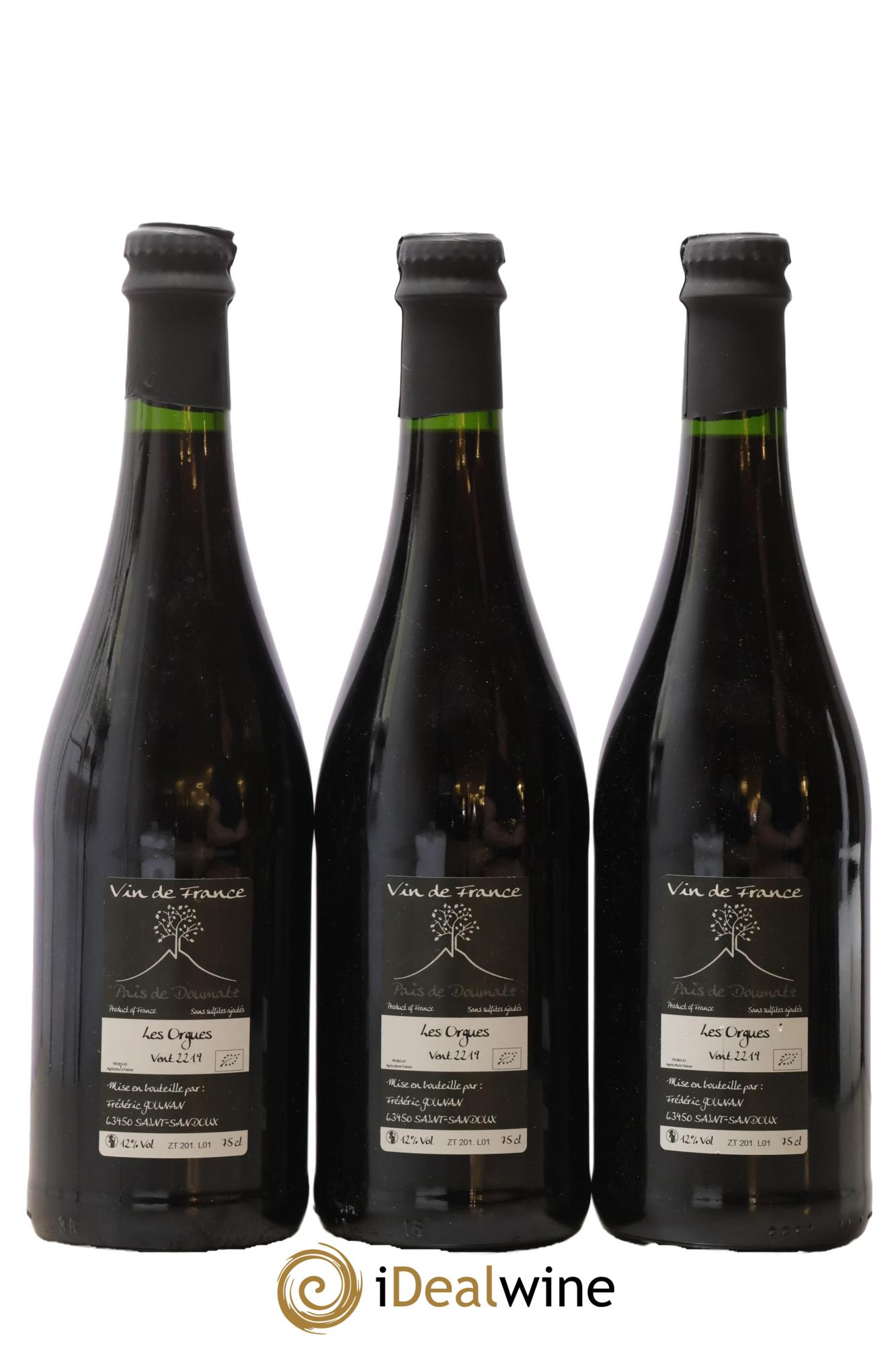 Vin de France Les Orgues Vignoble de l'Arbre Blanc  2019 - Lot de 3 bouteilles - 1