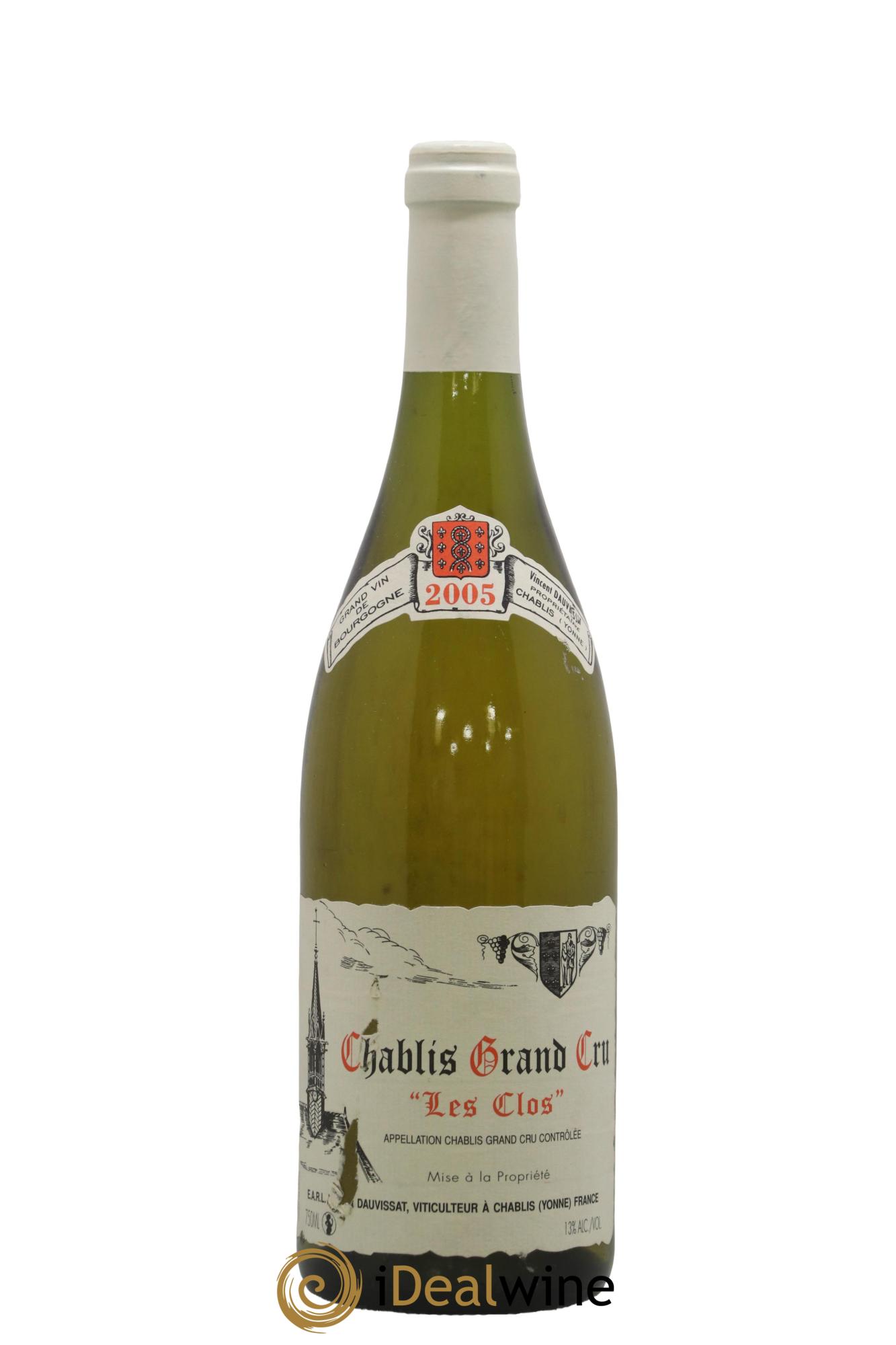 Chablis Grand Cru Les Clos Vincent Dauvissat (Domaine) 2005 - Lot of 1 bottle - 0