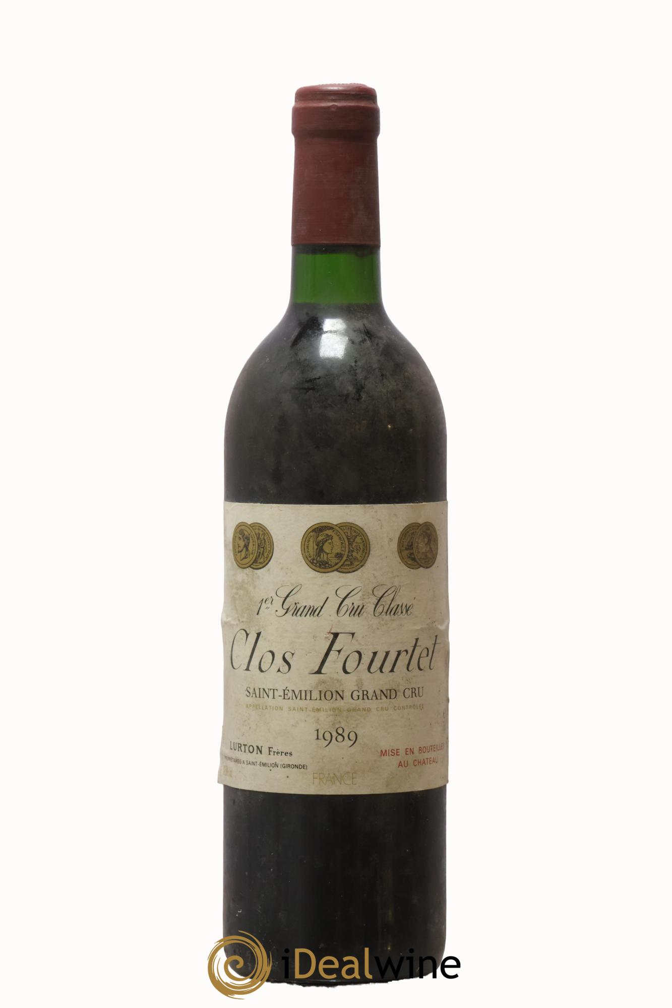 Clos Fourtet 1er Grand Cru Classé B 1989 - Lot de 1 bouteille - 0