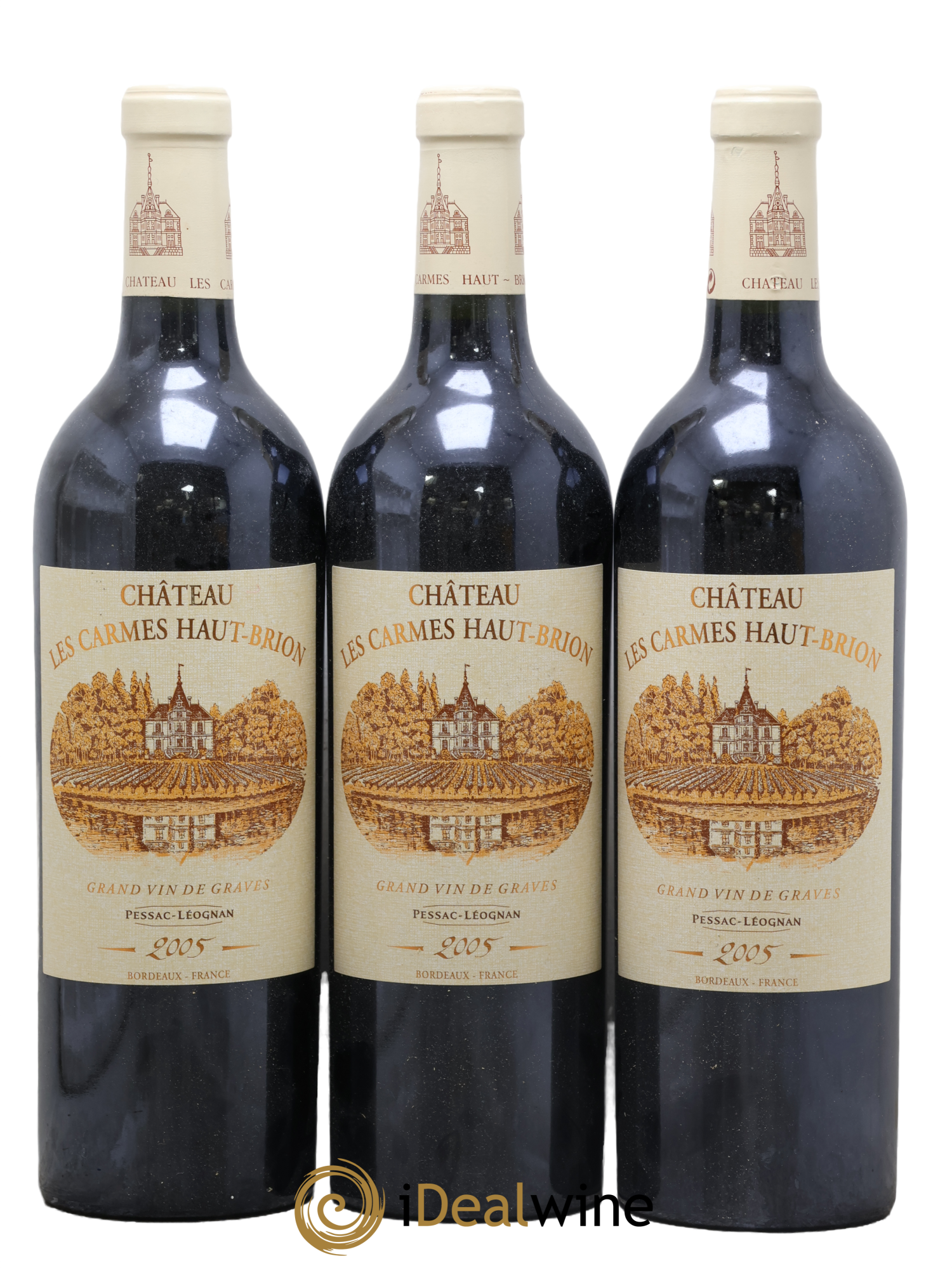 Château Les Carmes Haut-Brion 2005 - Lot de 3 bouteilles - 0