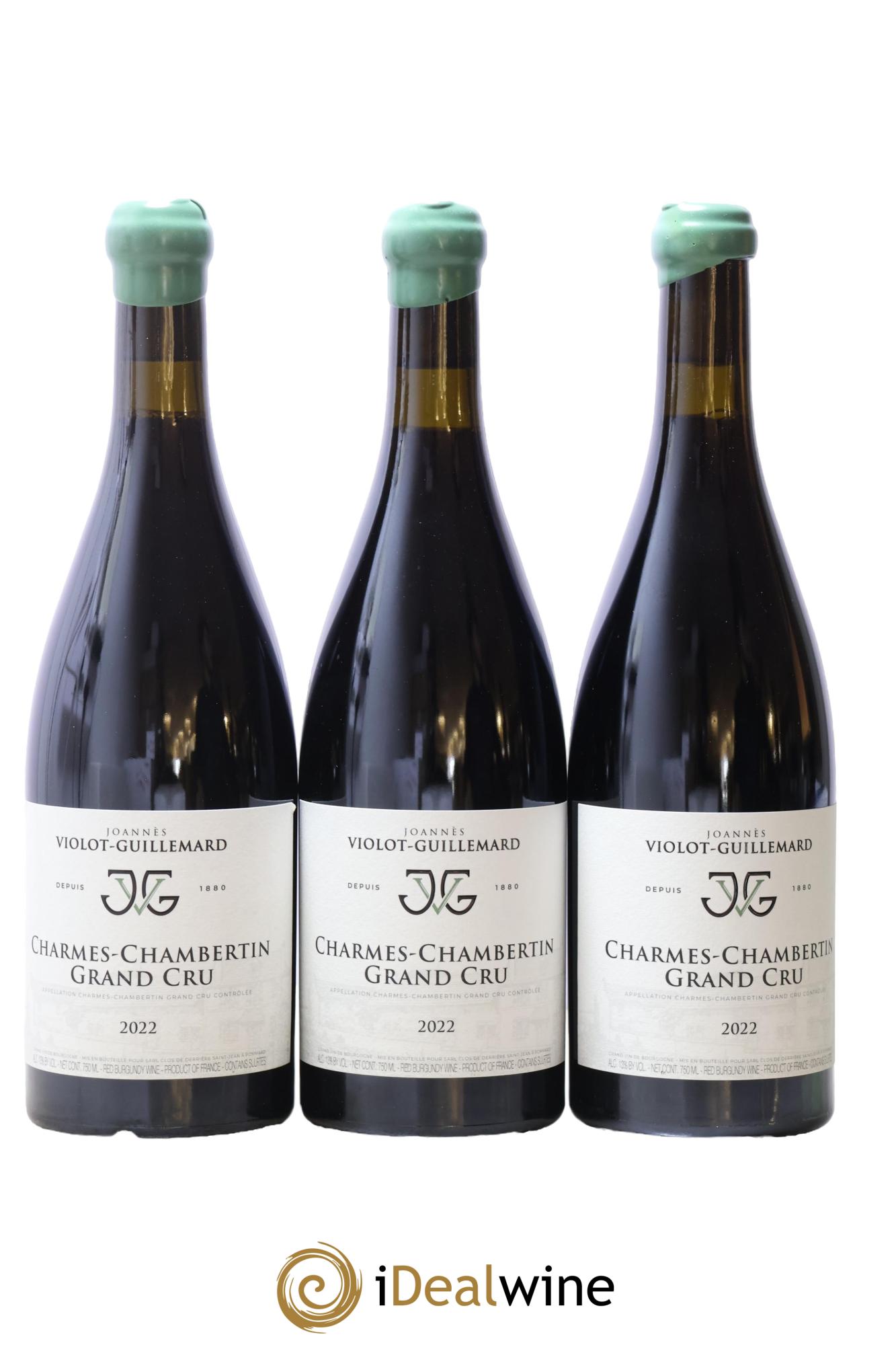 Charmes-Chambertin Grand Cru Joannes Violot Guillemard 2022 - Lot de 3 bouteilles - 0