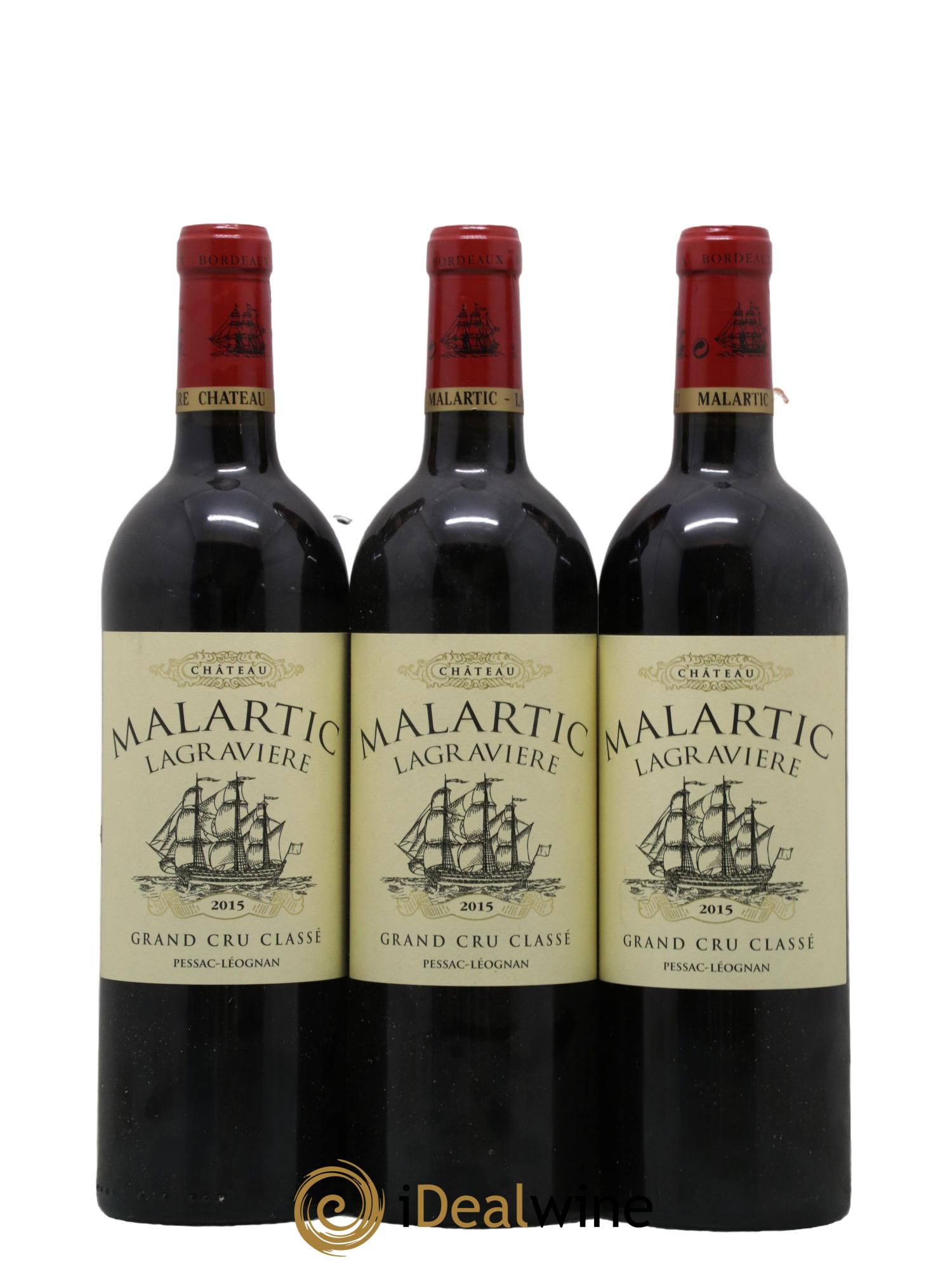 Château Malartic-Lagravière Cru Classé de Graves 2015 - Lot de 3 bouteilles - 0