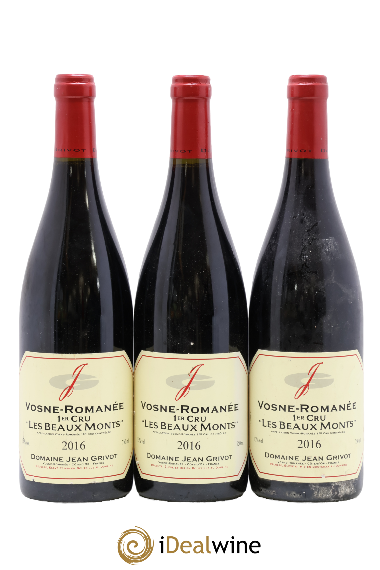 Vosne-Romanée 1er Cru Les Beaux-Monts Jean Grivot 2016 - Lote de 3 botellas - 0