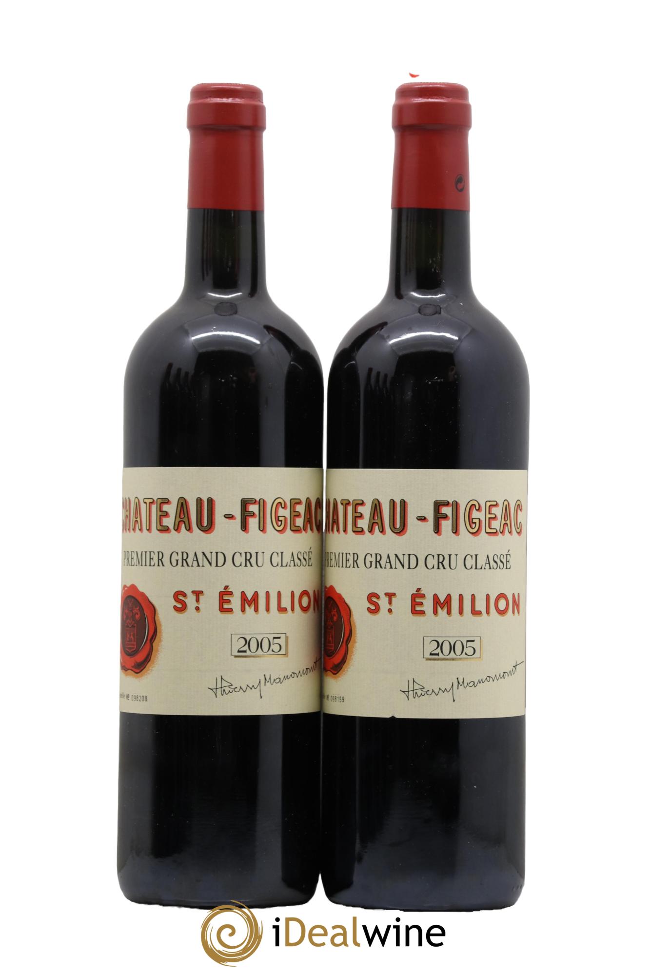 Château Figeac 1er Grand Cru Classé A 2005 - Lot de 2 bouteilles - 0
