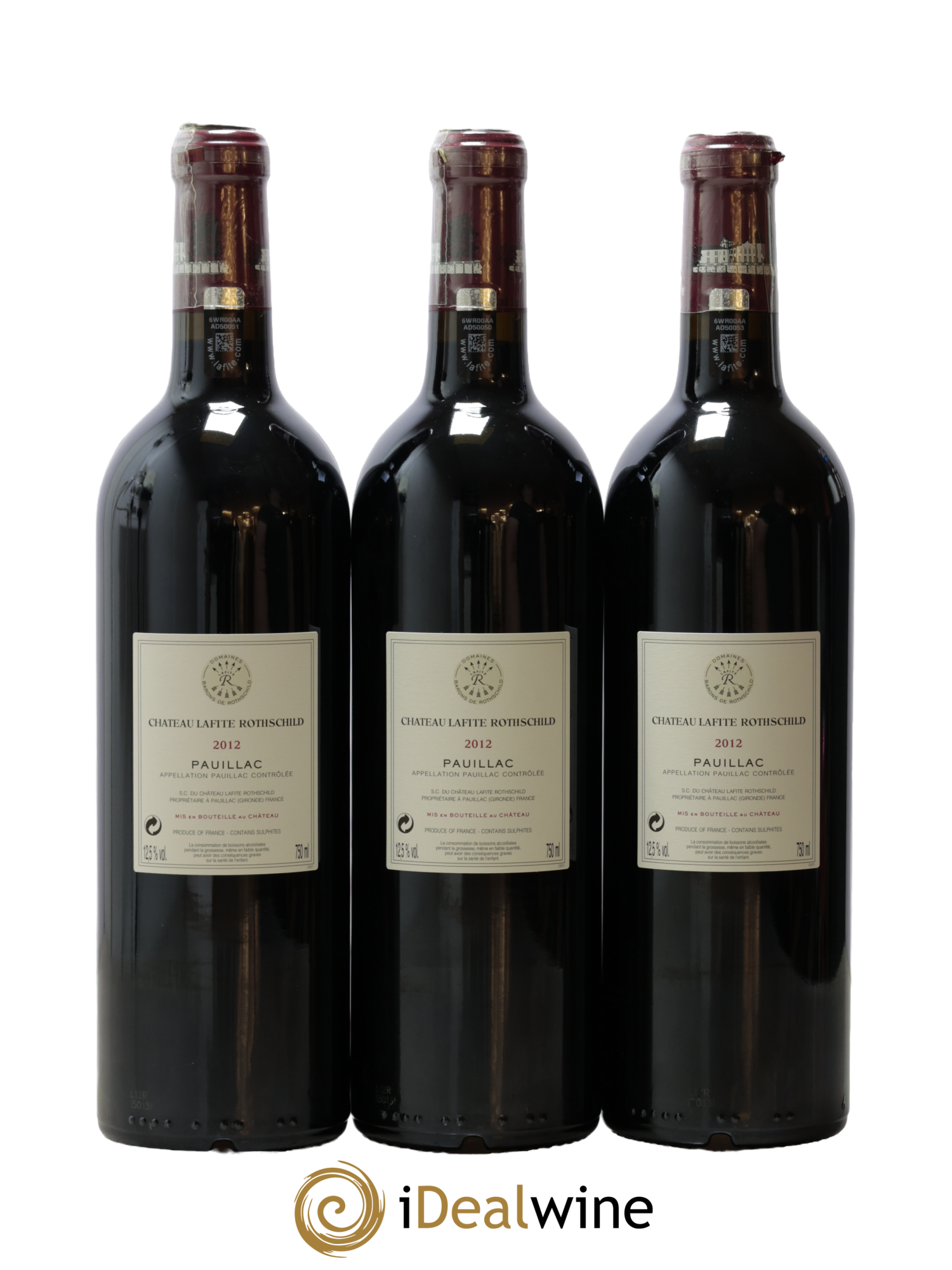 Château Lafite Rothschild 1er Grand Cru Classé 2012 - Lot de 3 bouteilles - 1