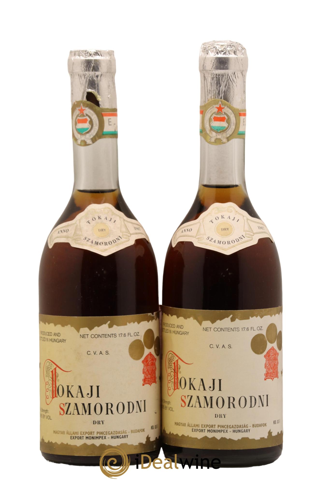 Tokaji Szamorodni Monimpex 1967 - Lot de 2 format 50cls - 0