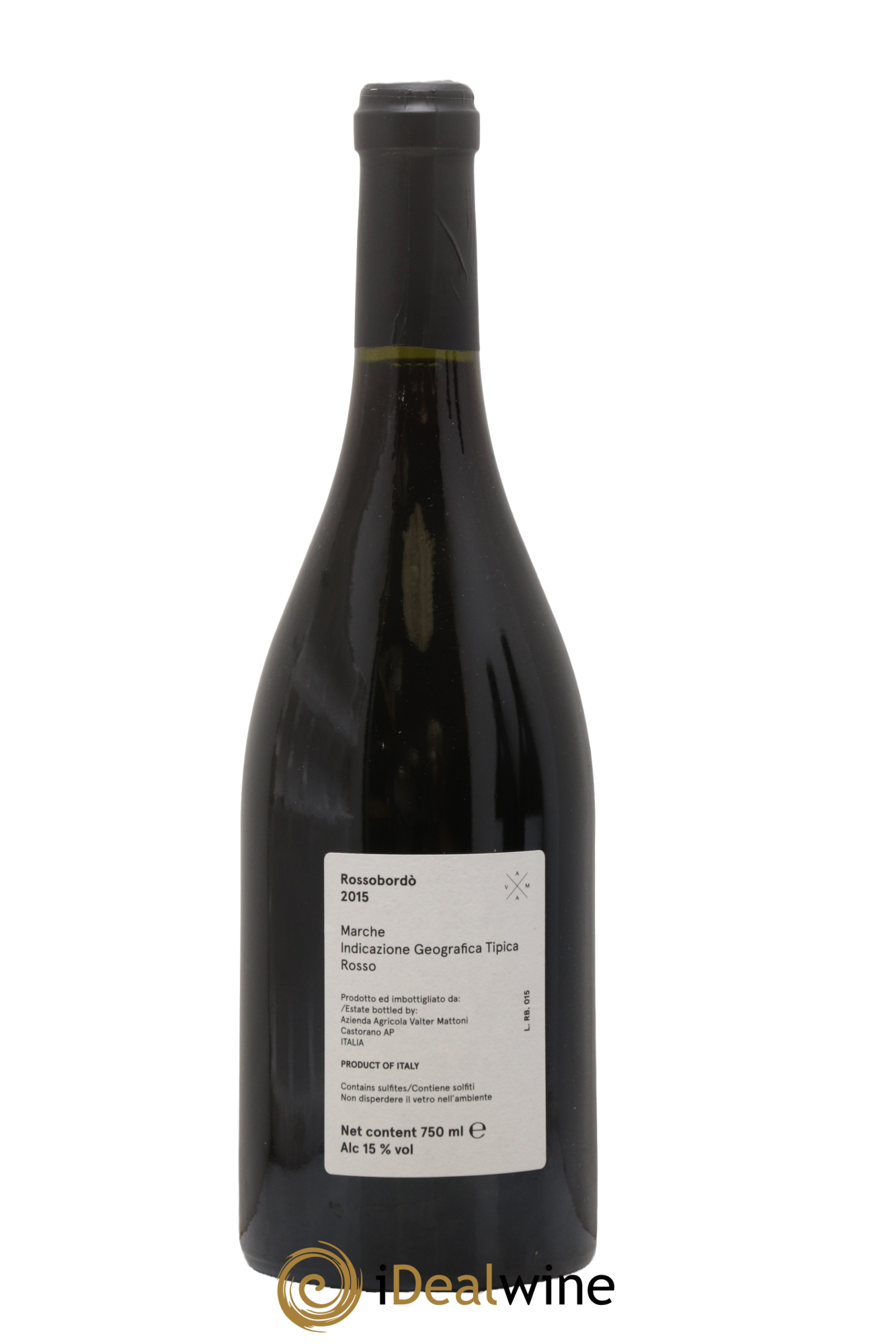 Italie IGT Marche - Rossobordo - Valter Mattoni 2015 - Lot of 1 bottle - 1