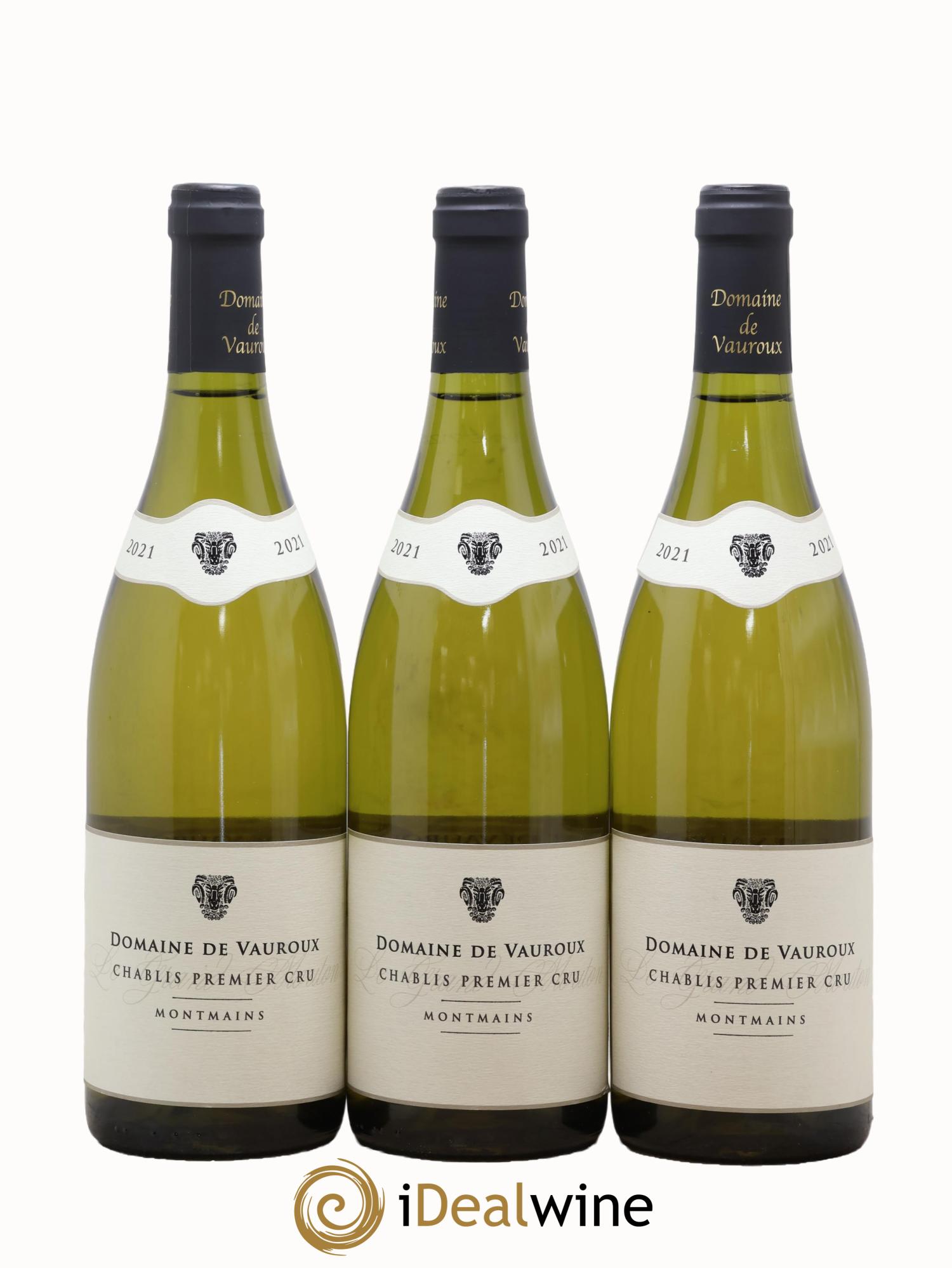 Chablis 1er Cru Montmains Domaine De Vauroux 2021 - Lot de 3 bouteilles - 0