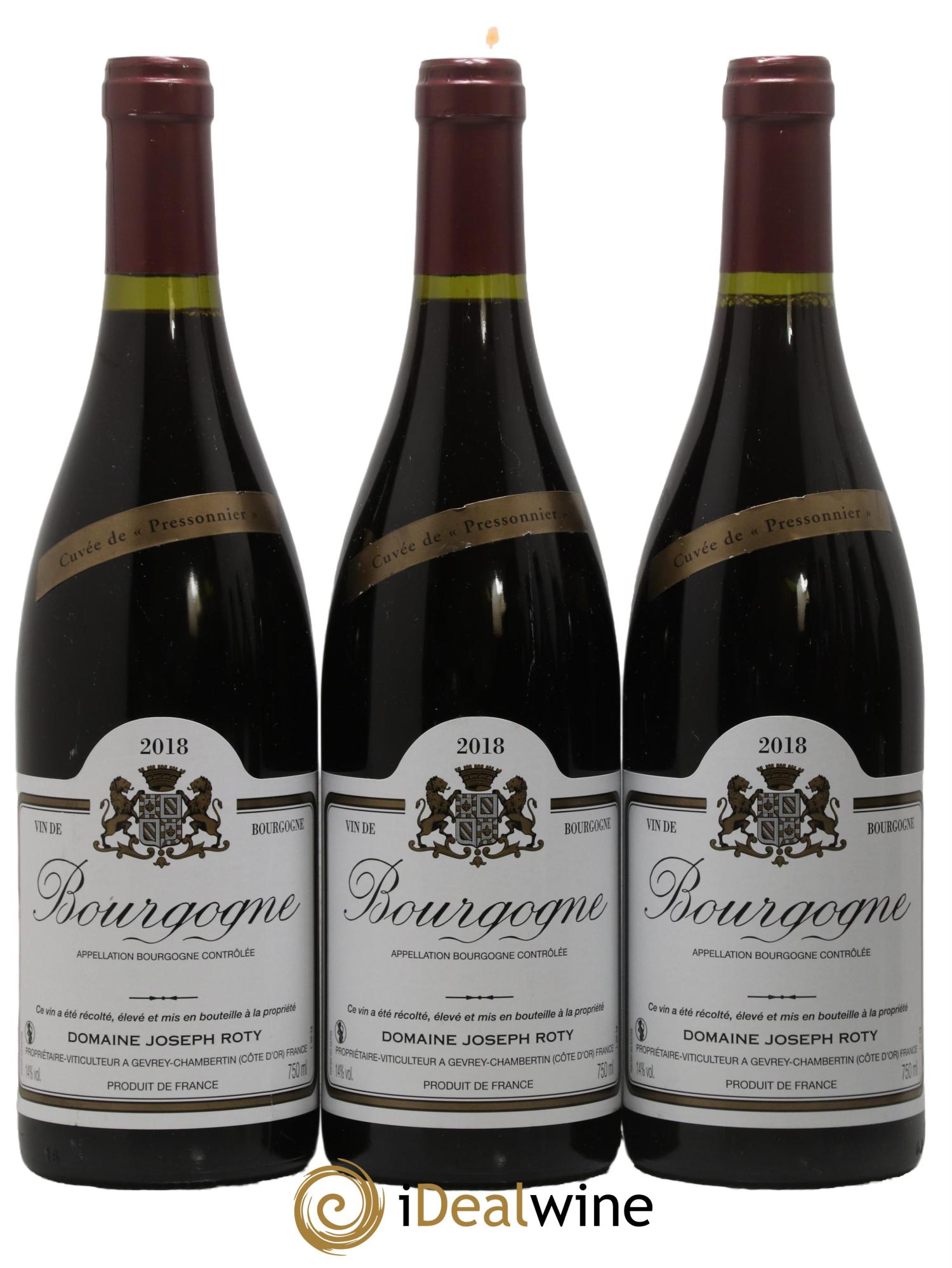 Bourgogne Cuvée de Pressonnier Joseph Roty (Domaine) 2018 - Lot de 3 bouteilles - 0